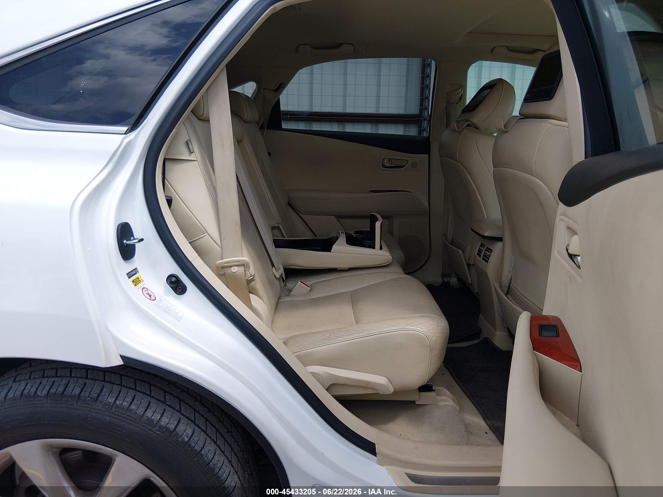 2010 Lexus Rx 350   White vin: 2T2ZK1BA0AC014917