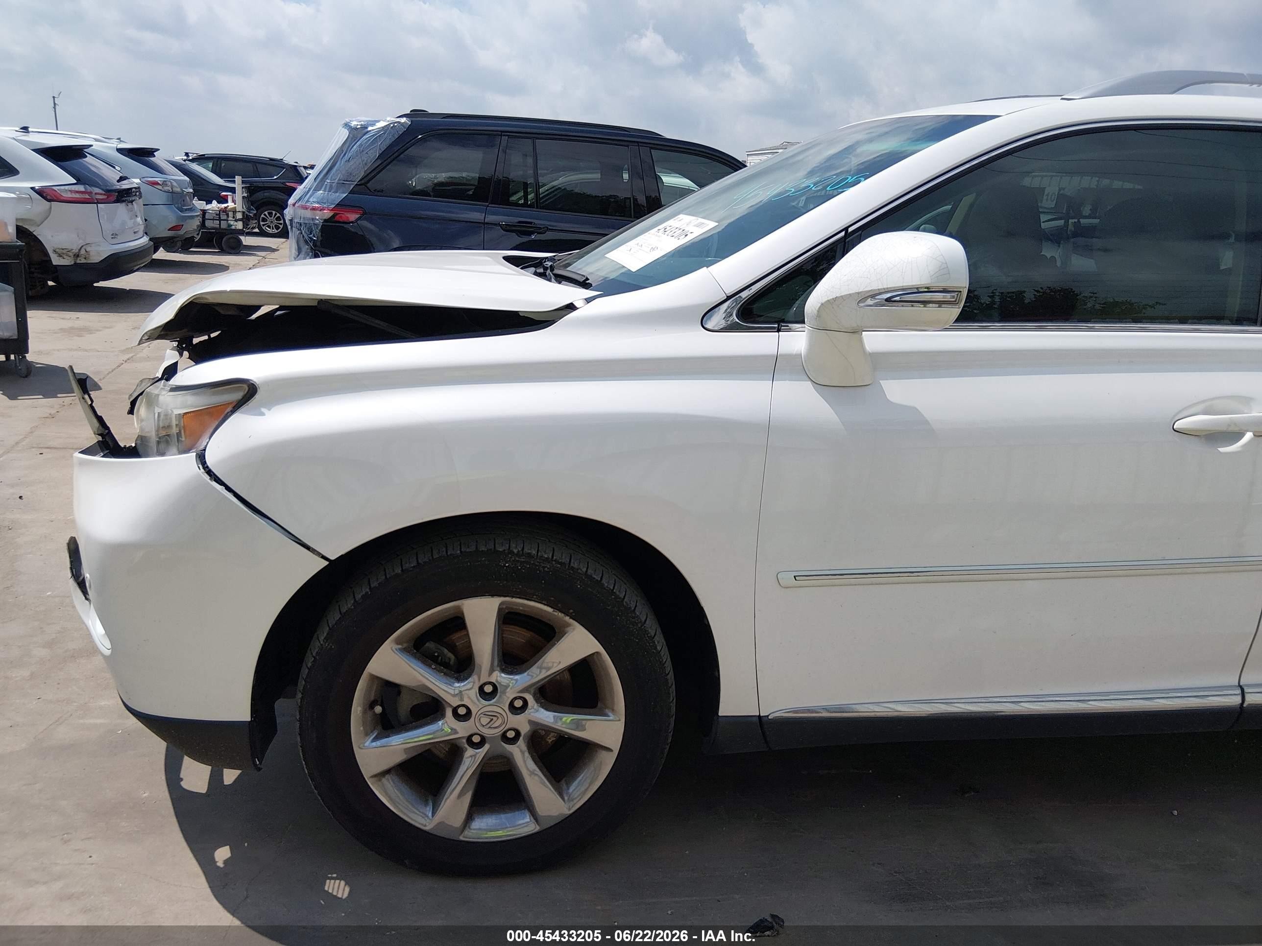 2010 Lexus Rx 350   White vin: 2T2ZK1BA0AC014917