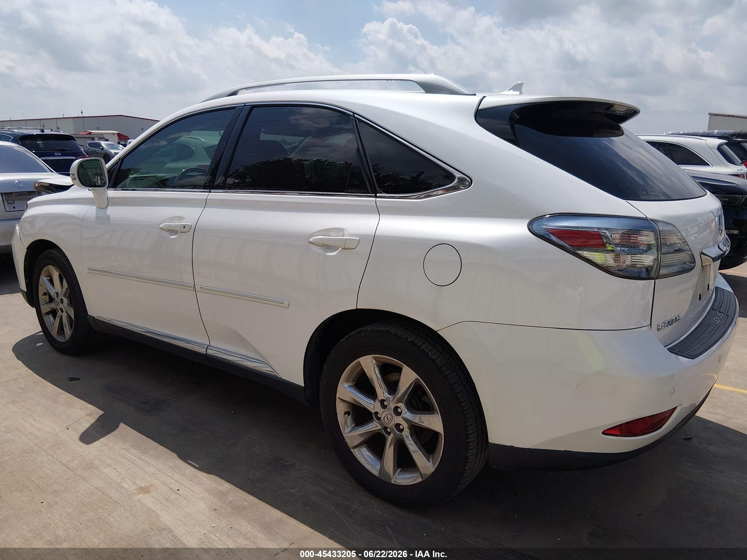 2010 Lexus Rx 350   White vin: 2T2ZK1BA0AC014917