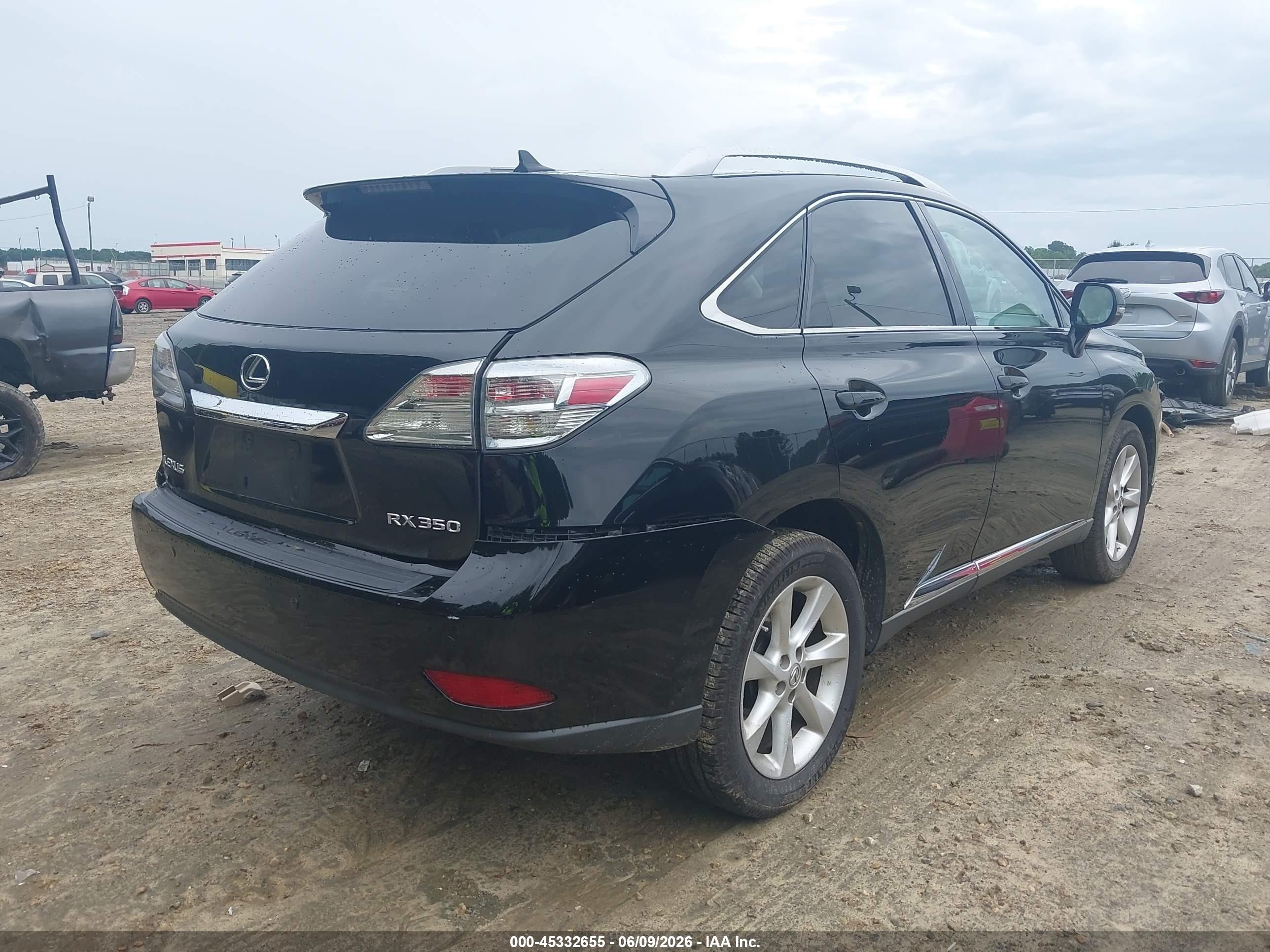 2010 Lexus Rx 350   Black vin: 2T2ZK1BA0AC026887