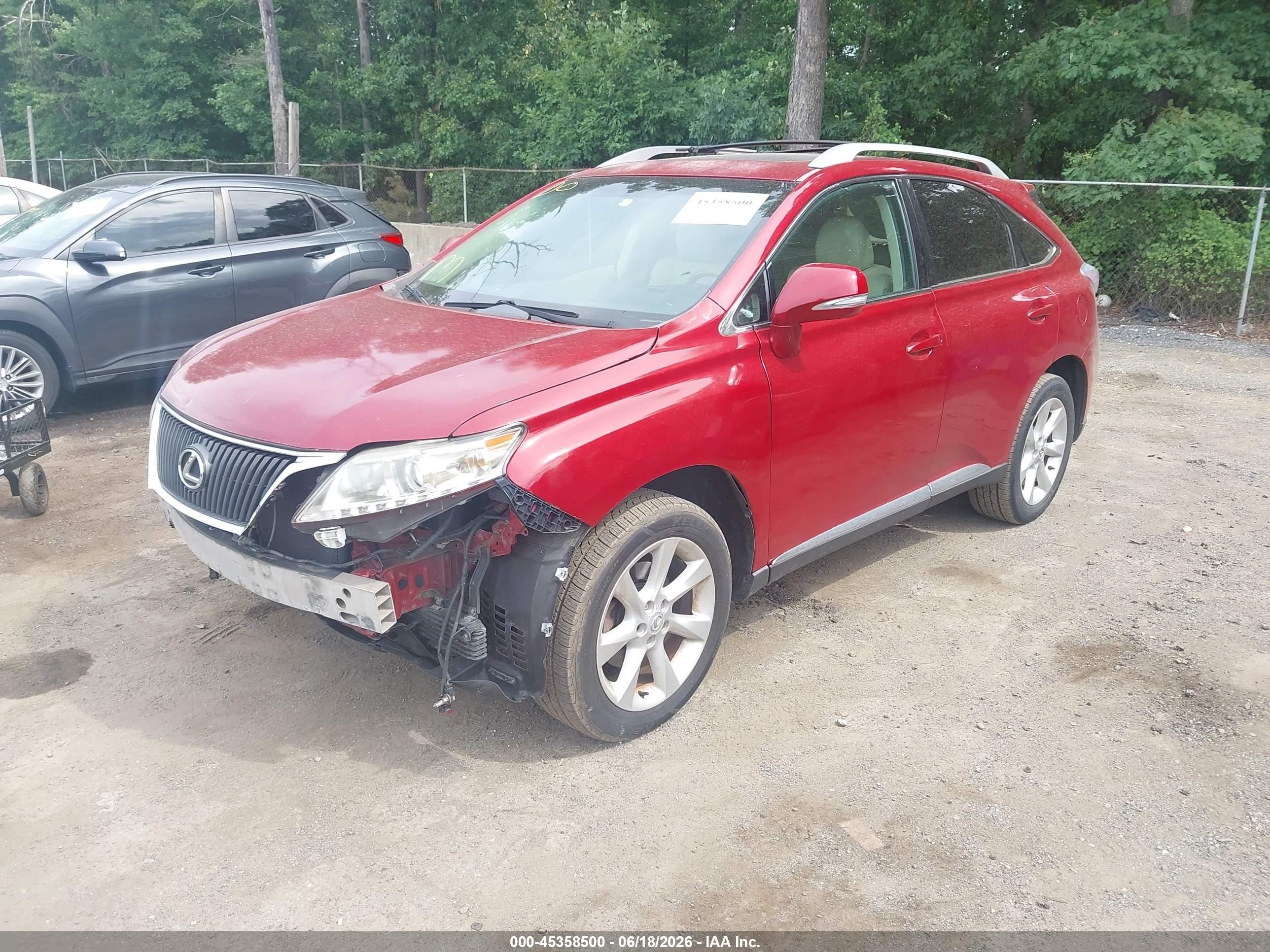 2010 Lexus Rx 350   Red vin: 2T2ZK1BA0AC027408