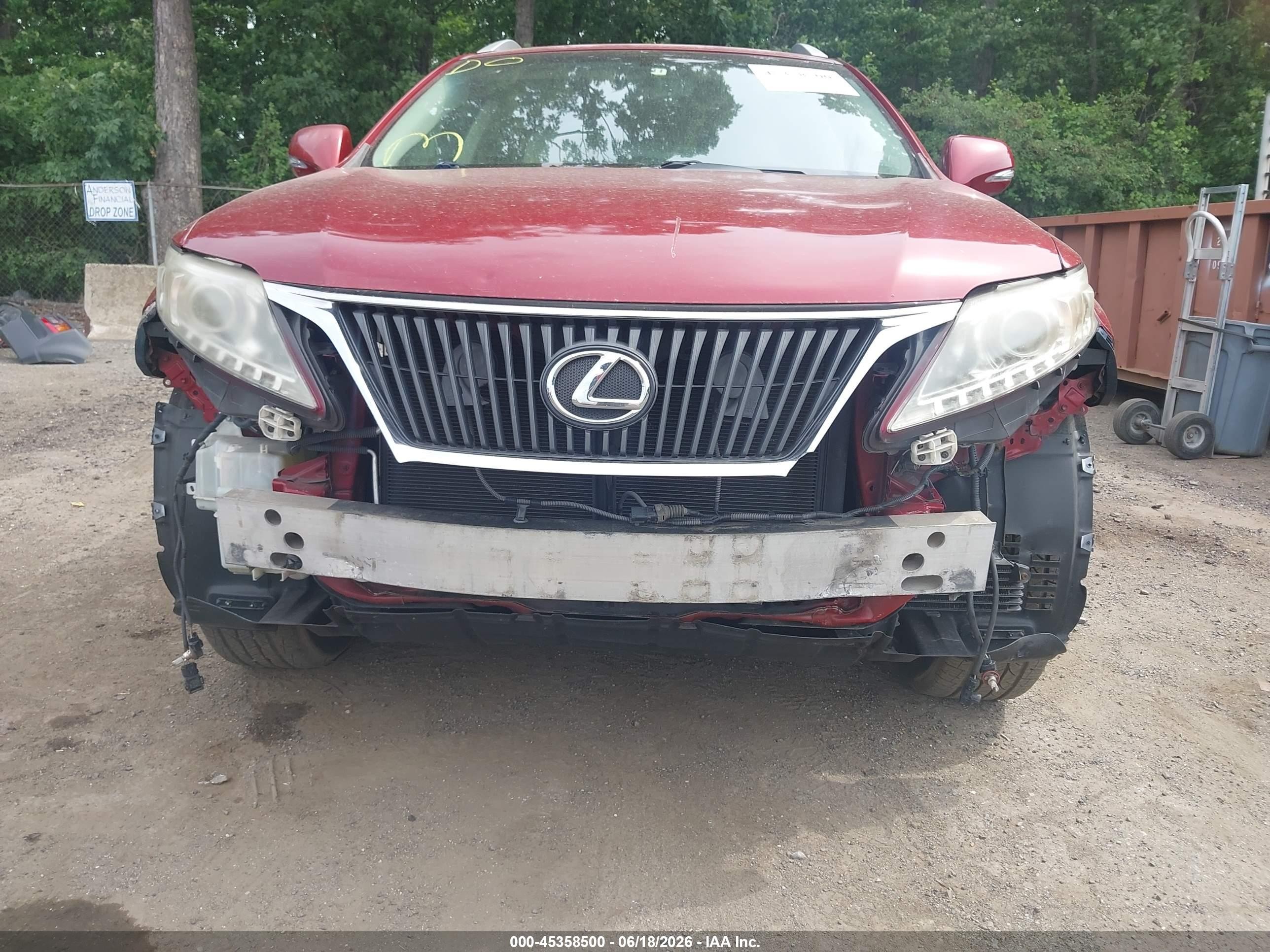 2010 Lexus Rx 350   Red vin: 2T2ZK1BA0AC027408