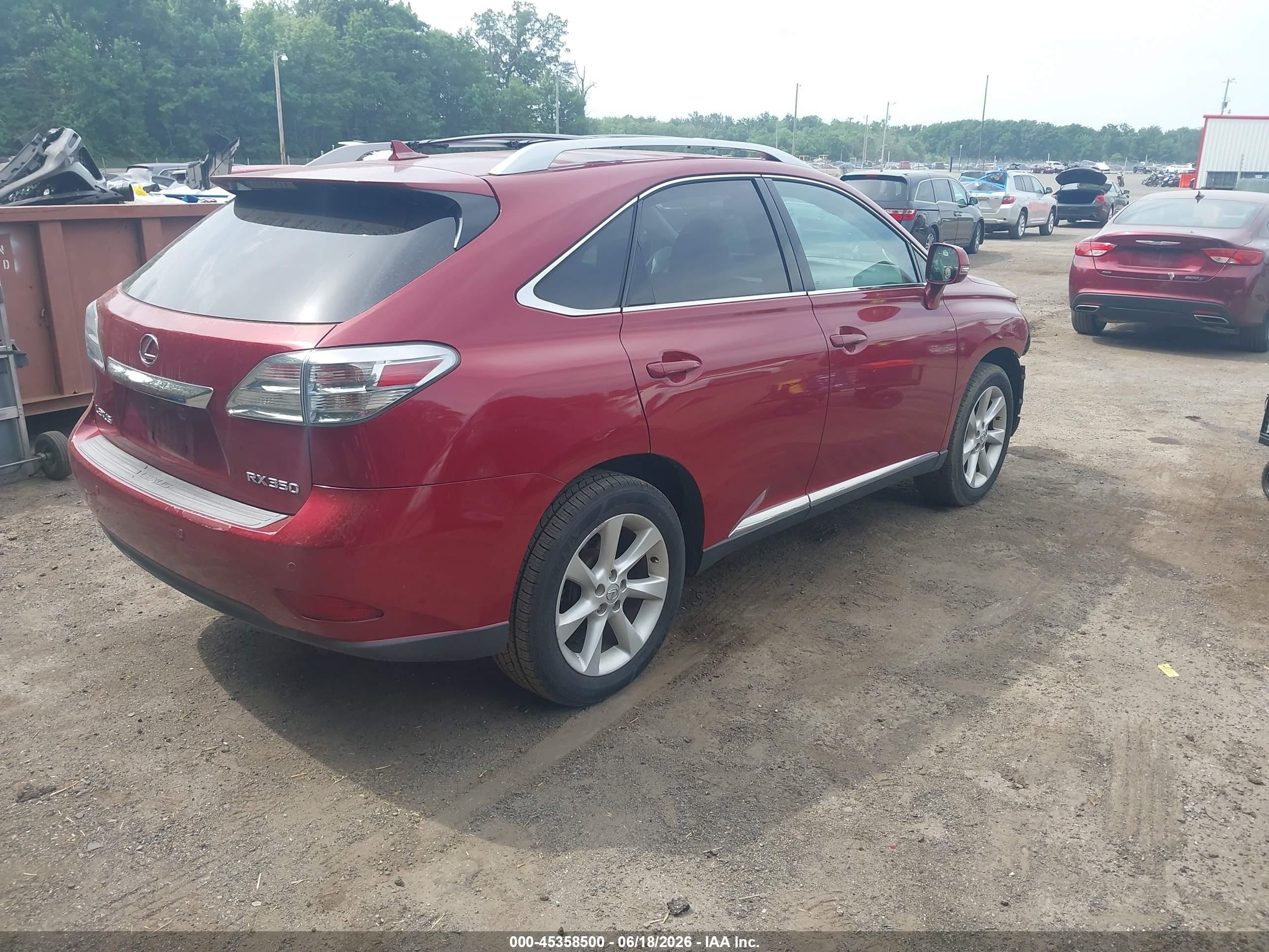2010 Lexus Rx 350   Red vin: 2T2ZK1BA0AC027408