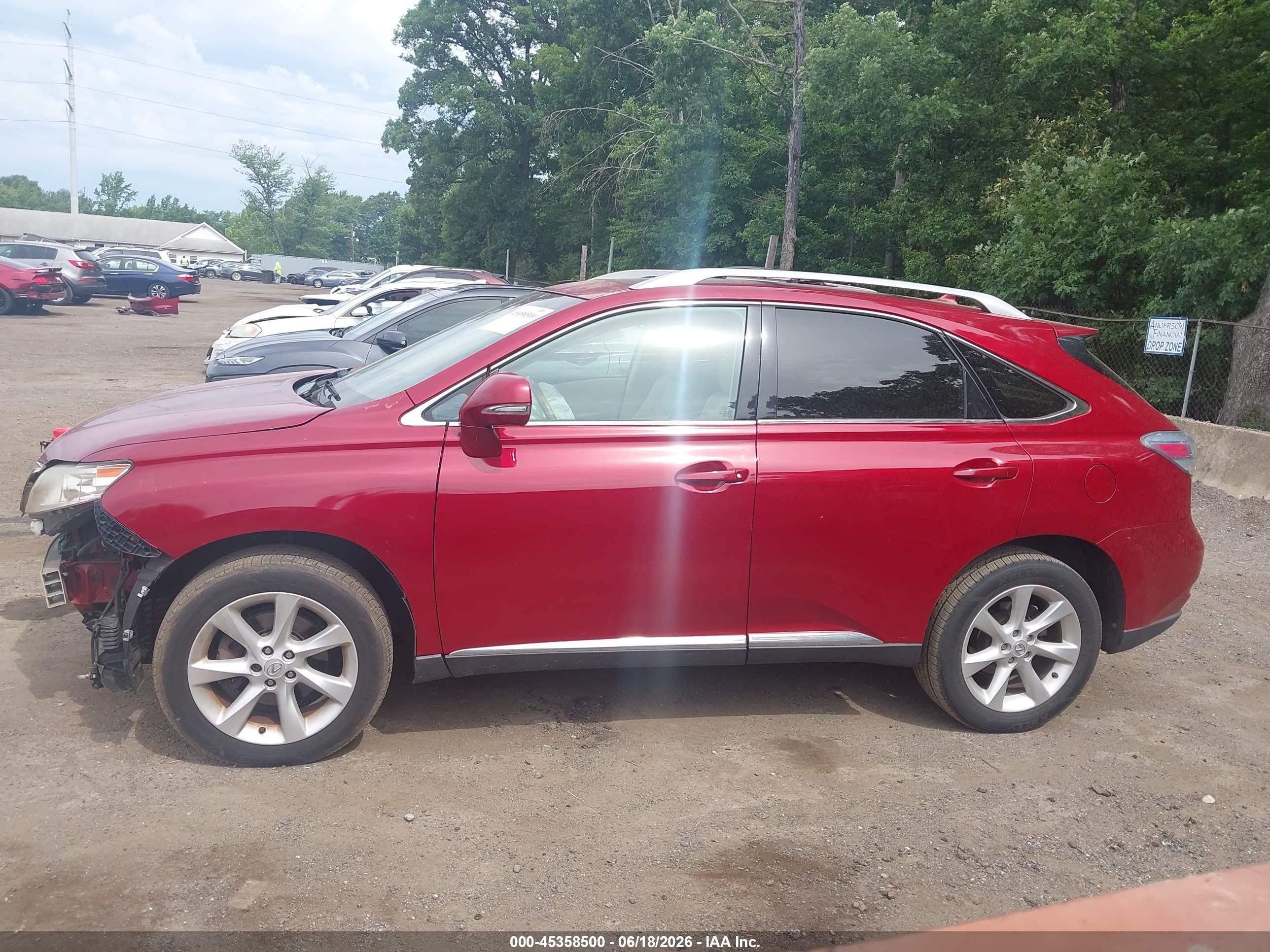 2010 Lexus Rx 350   Red vin: 2T2ZK1BA0AC027408