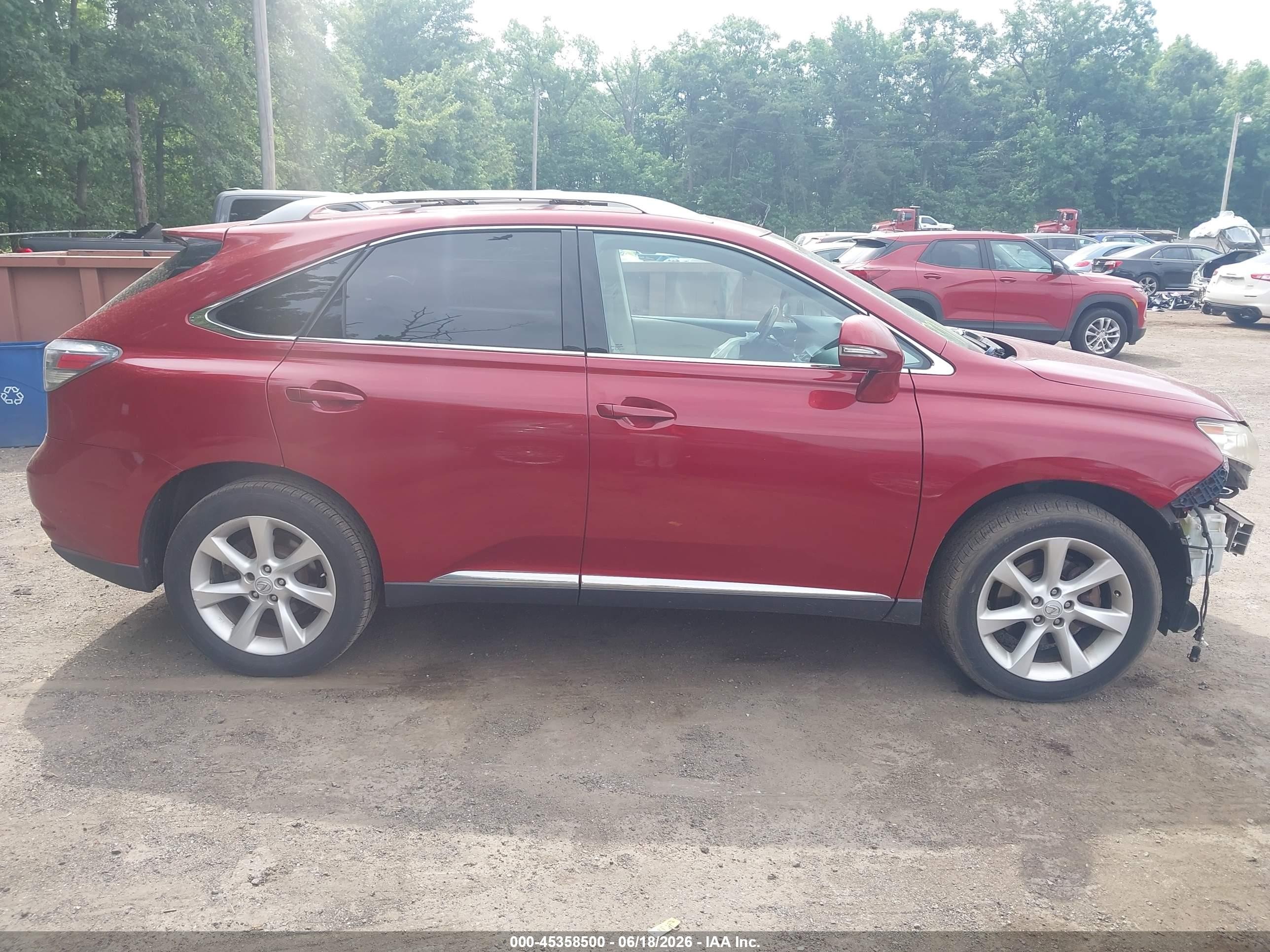 2010 Lexus Rx 350   Red vin: 2T2ZK1BA0AC027408