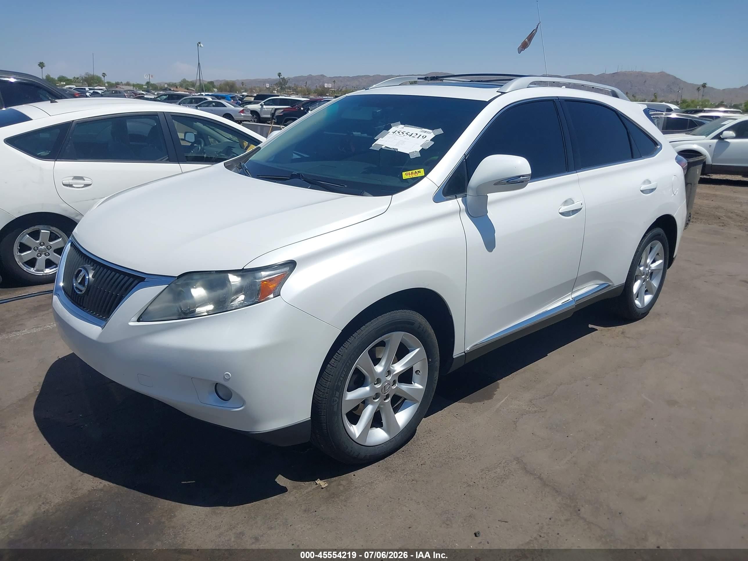2012 Lexus Rx 350   White vin: 2T2ZK1BA0CC065546