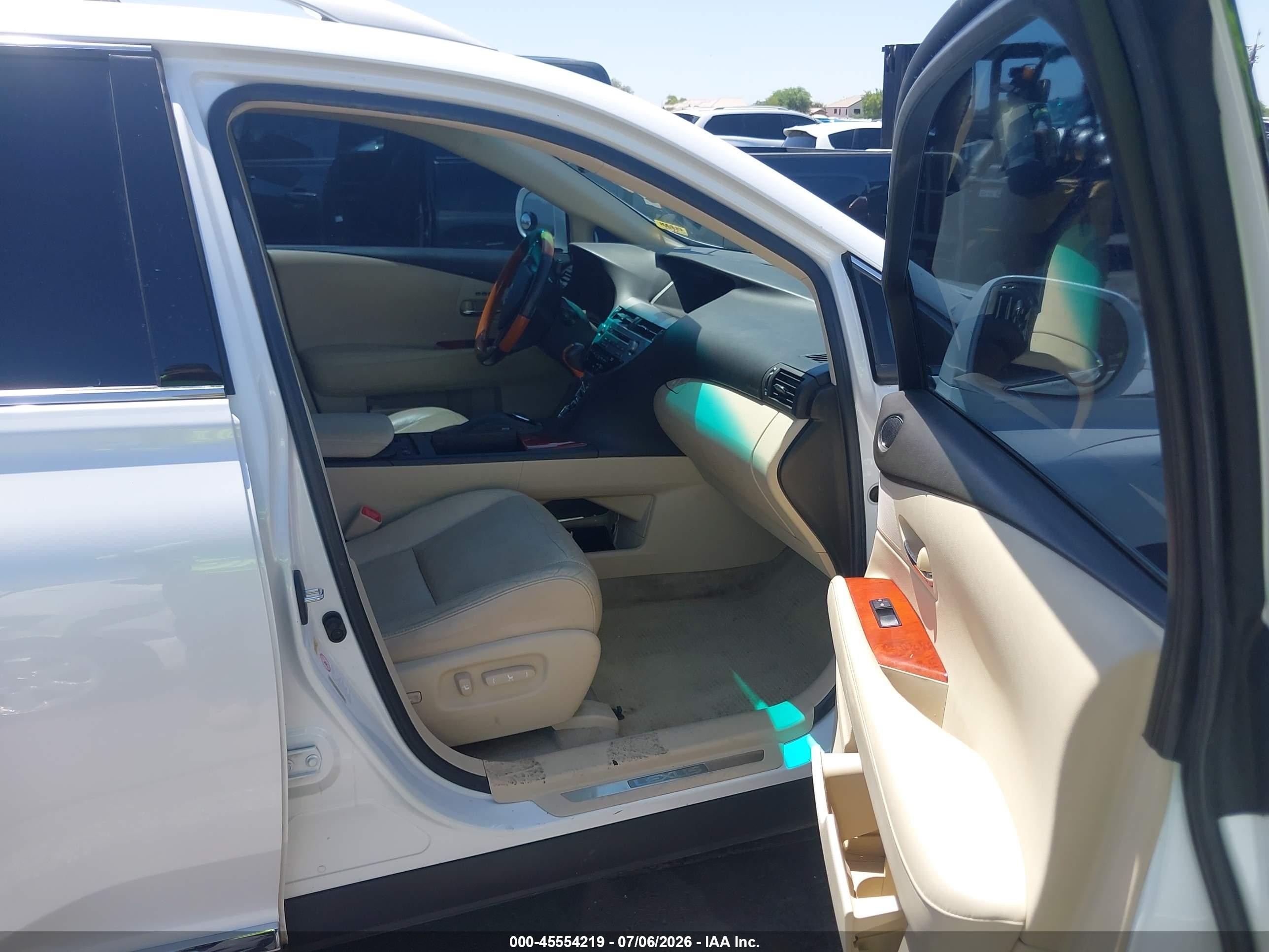 2012 Lexus Rx 350   White vin: 2T2ZK1BA0CC065546