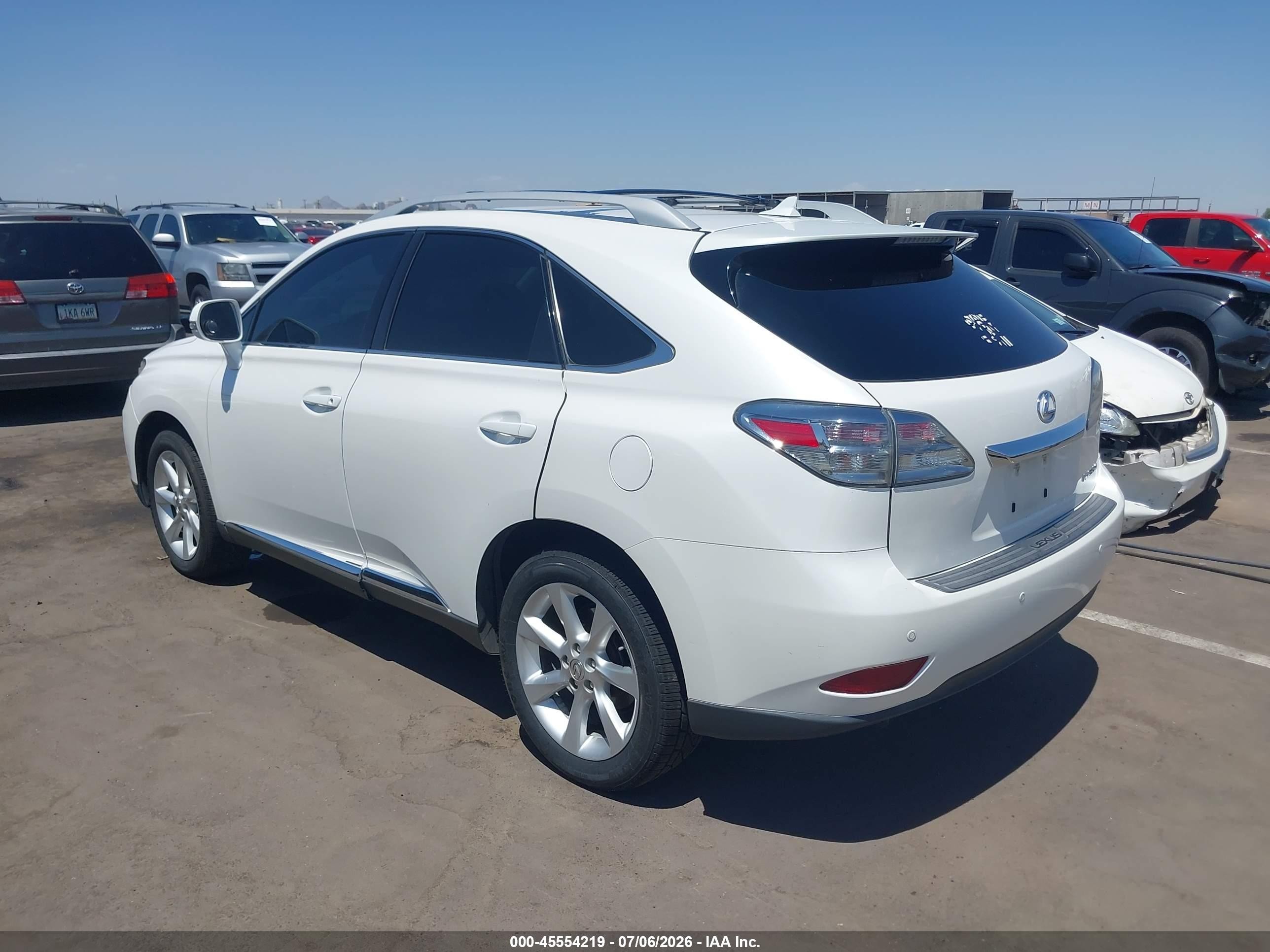 2012 Lexus Rx 350   White vin: 2T2ZK1BA0CC065546
