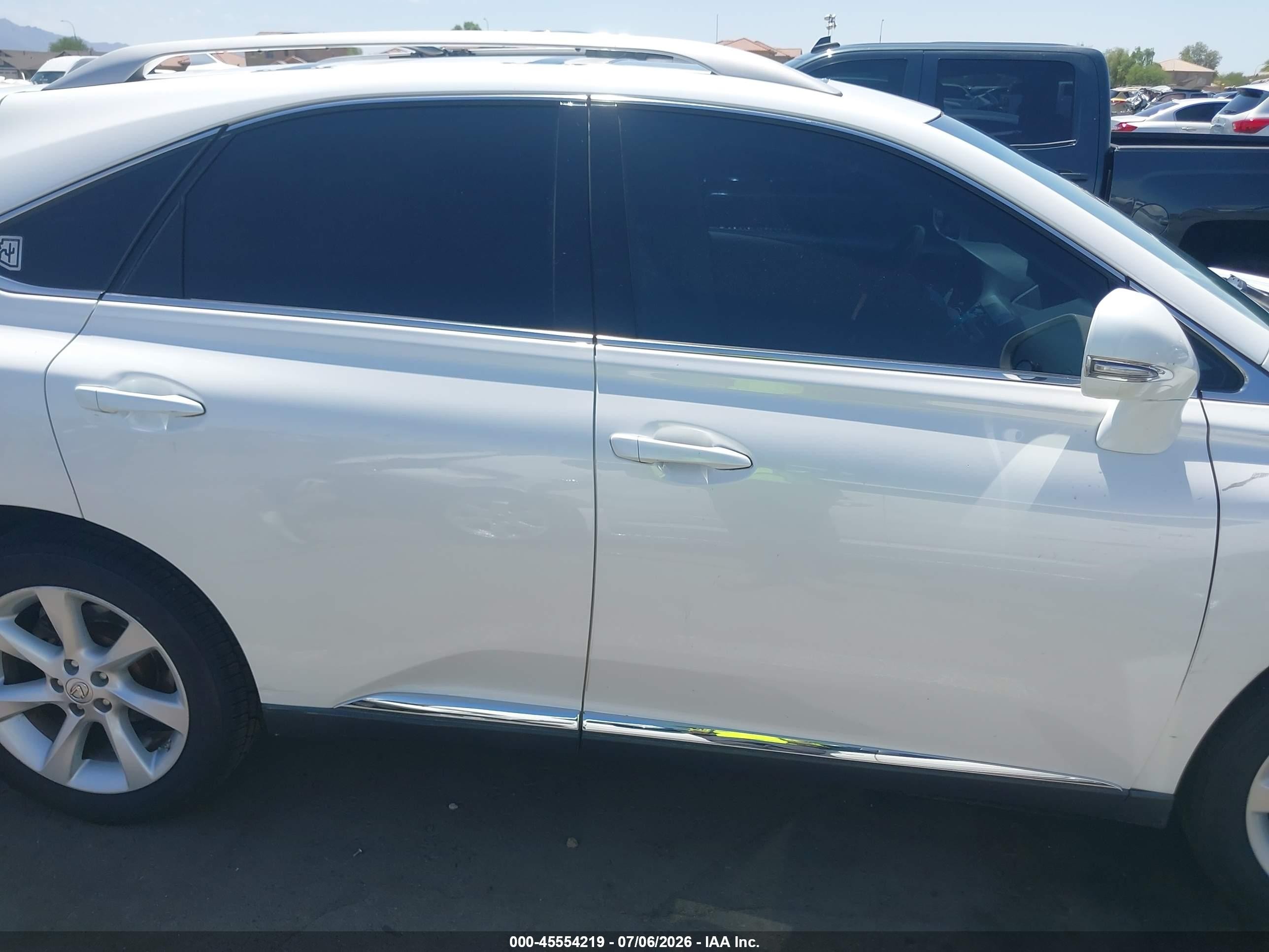 2012 Lexus Rx 350   White vin: 2T2ZK1BA0CC065546