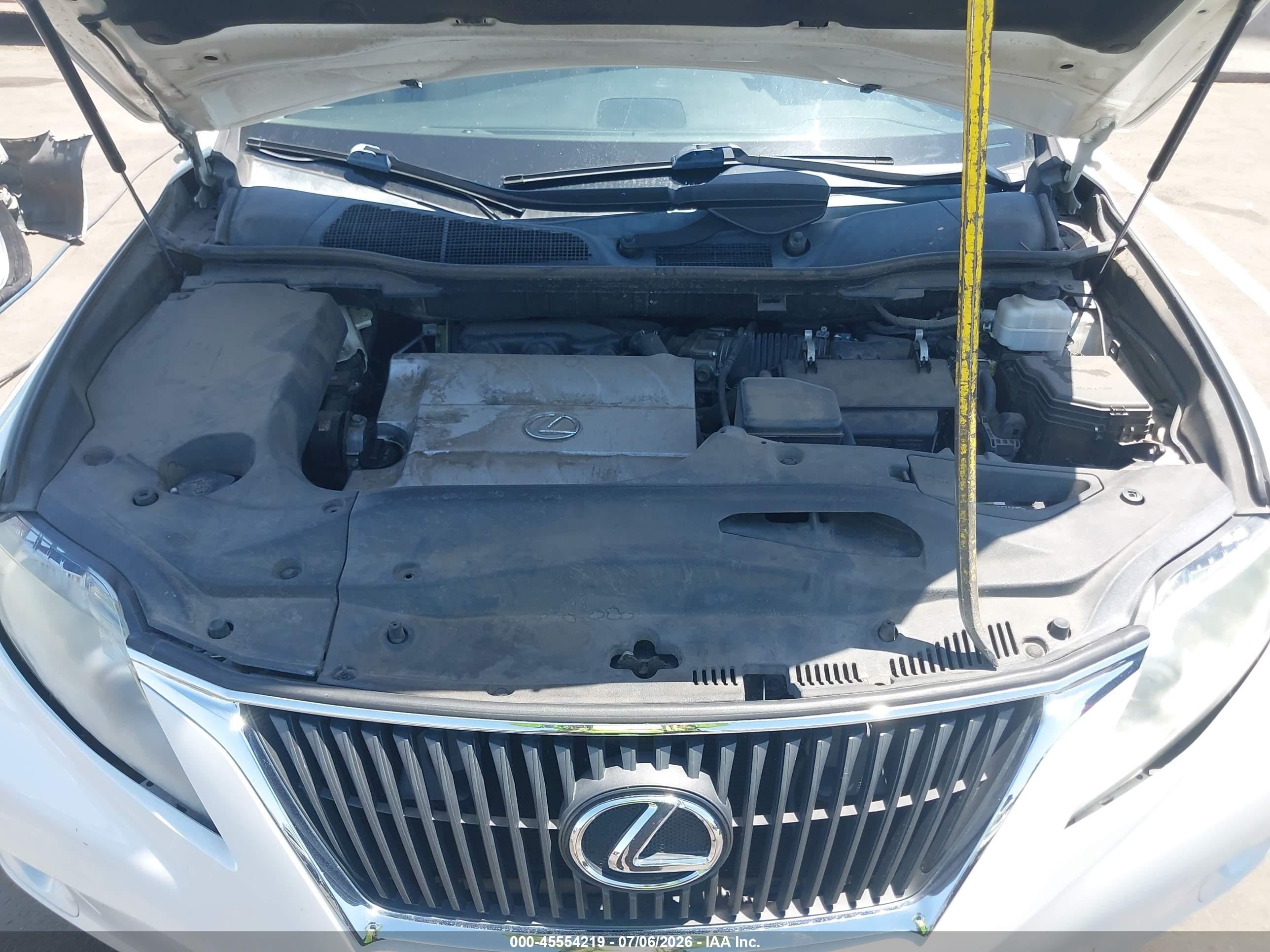 2012 Lexus Rx 350   White vin: 2T2ZK1BA0CC065546