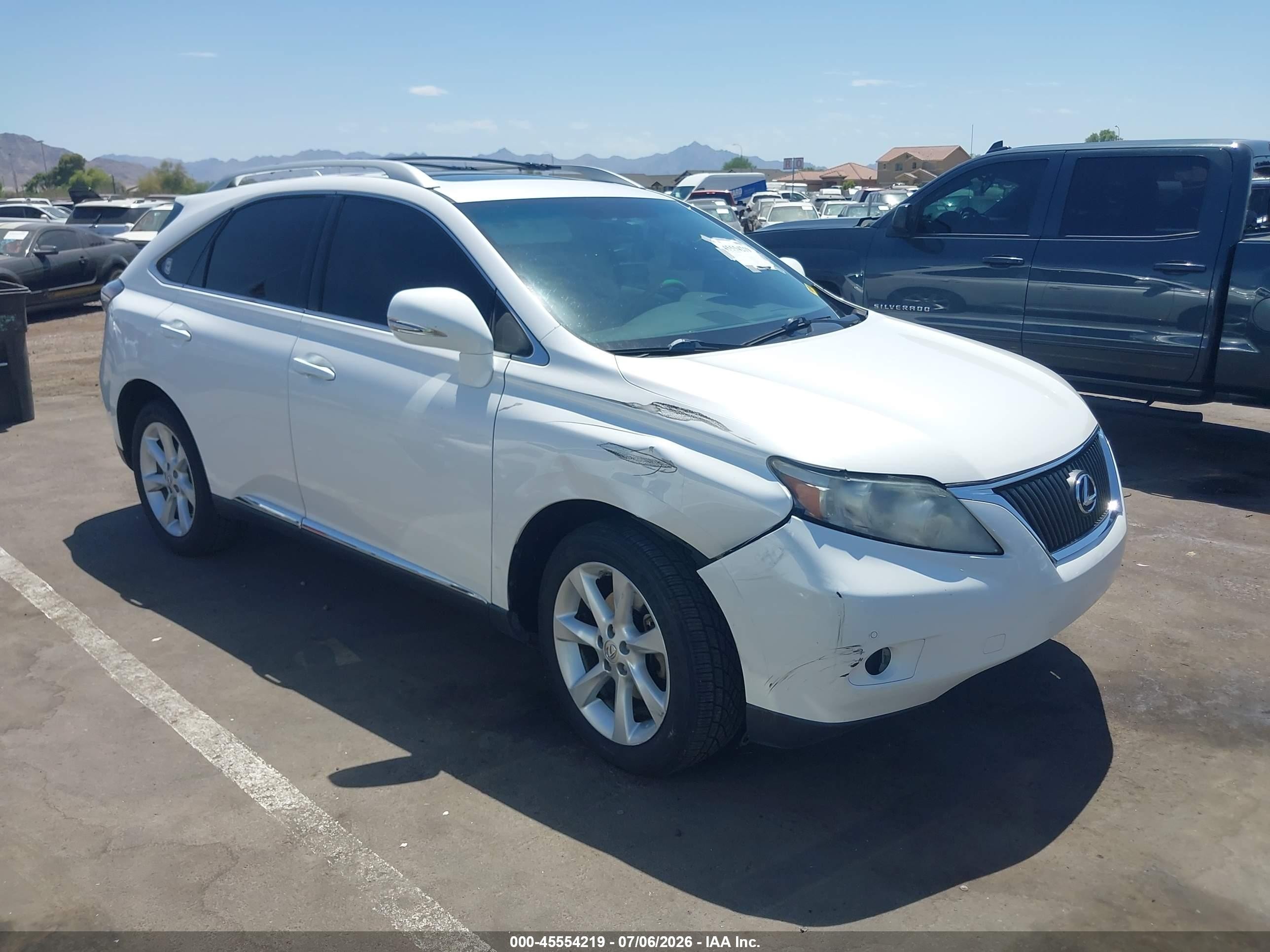 2012 Lexus Rx 350   White vin: 2T2ZK1BA0CC065546