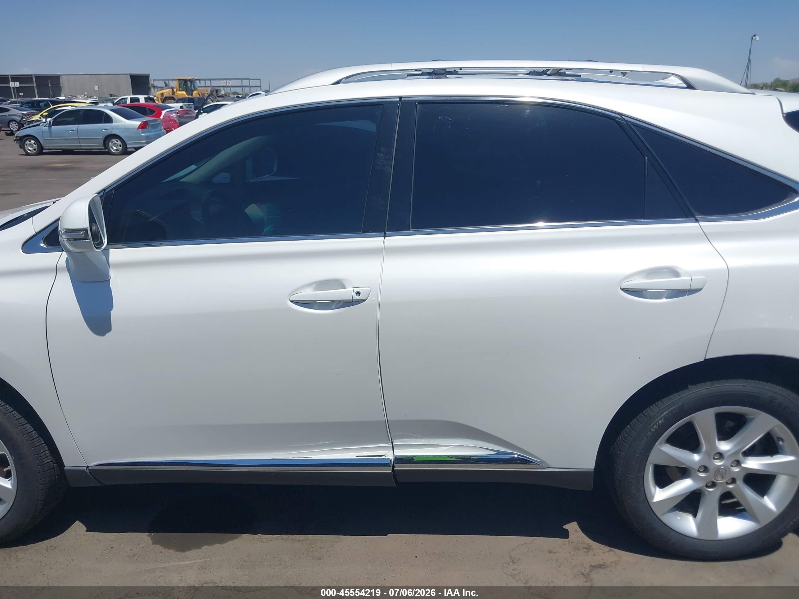 2012 Lexus Rx 350   White vin: 2T2ZK1BA0CC065546