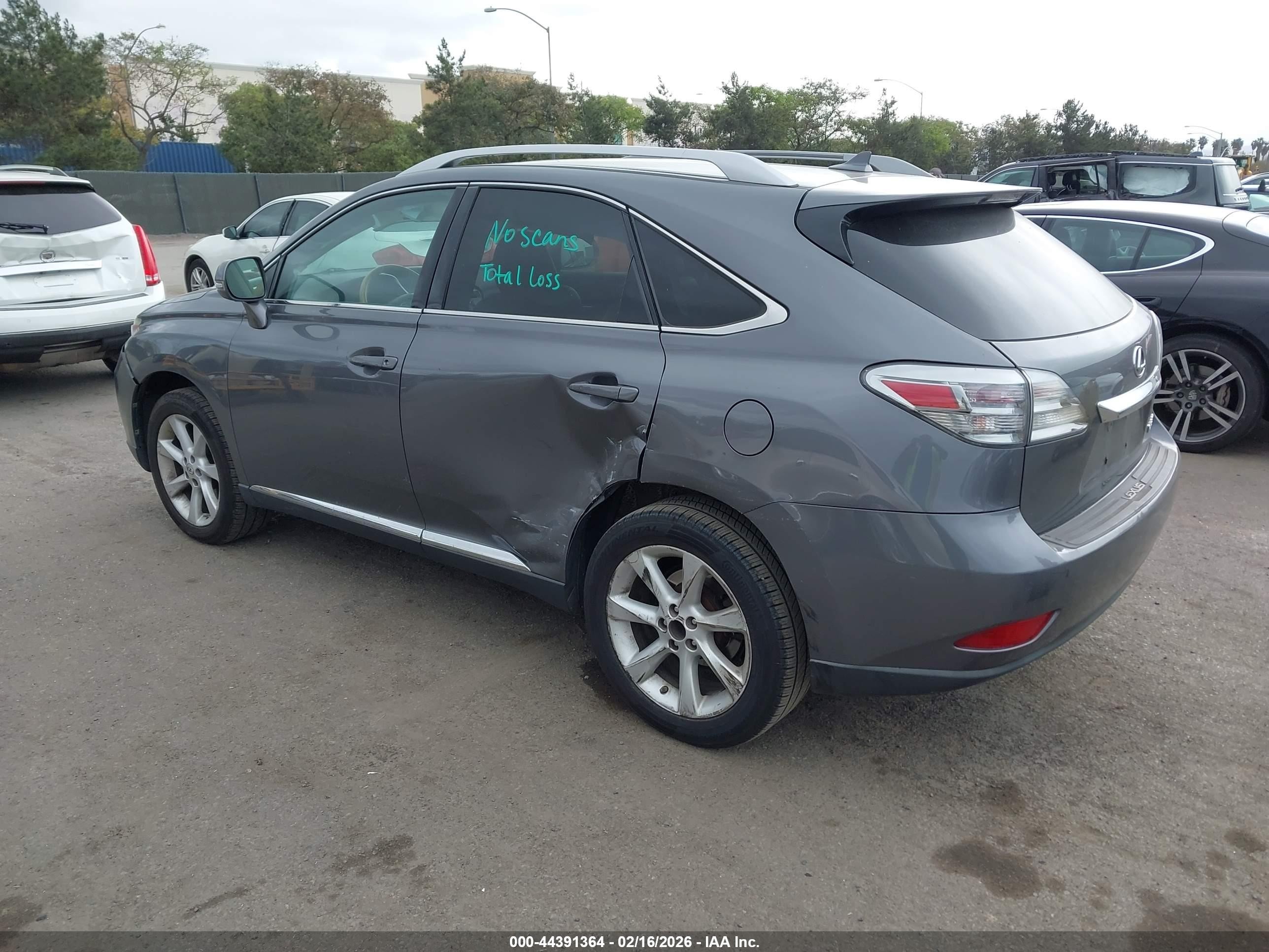 2012 Lexus Rx 350   Серый vin: 2T2ZK1BA0CC086624