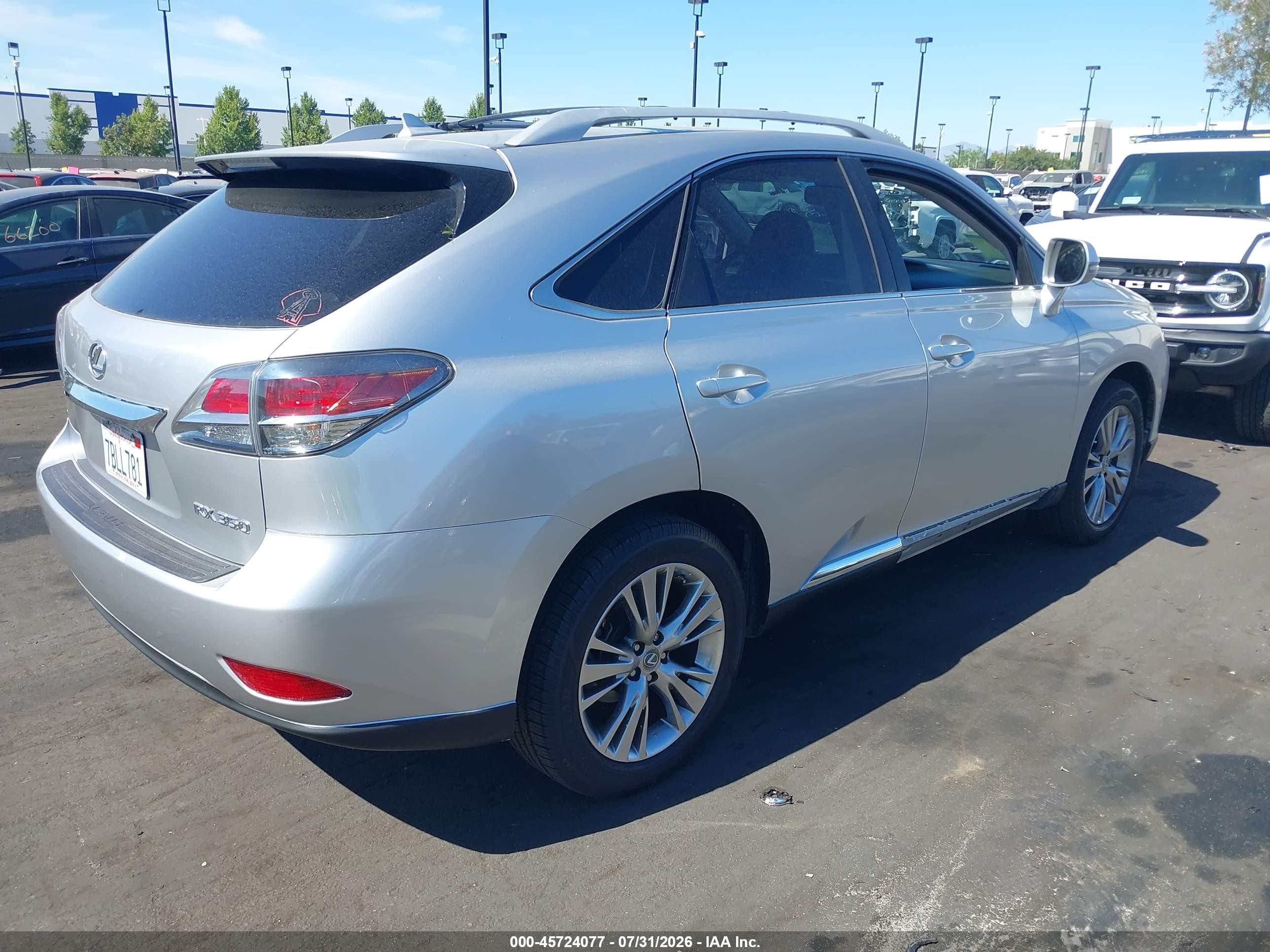2013 Lexus Rx 350   Silver vin: 2T2ZK1BA0DC092280