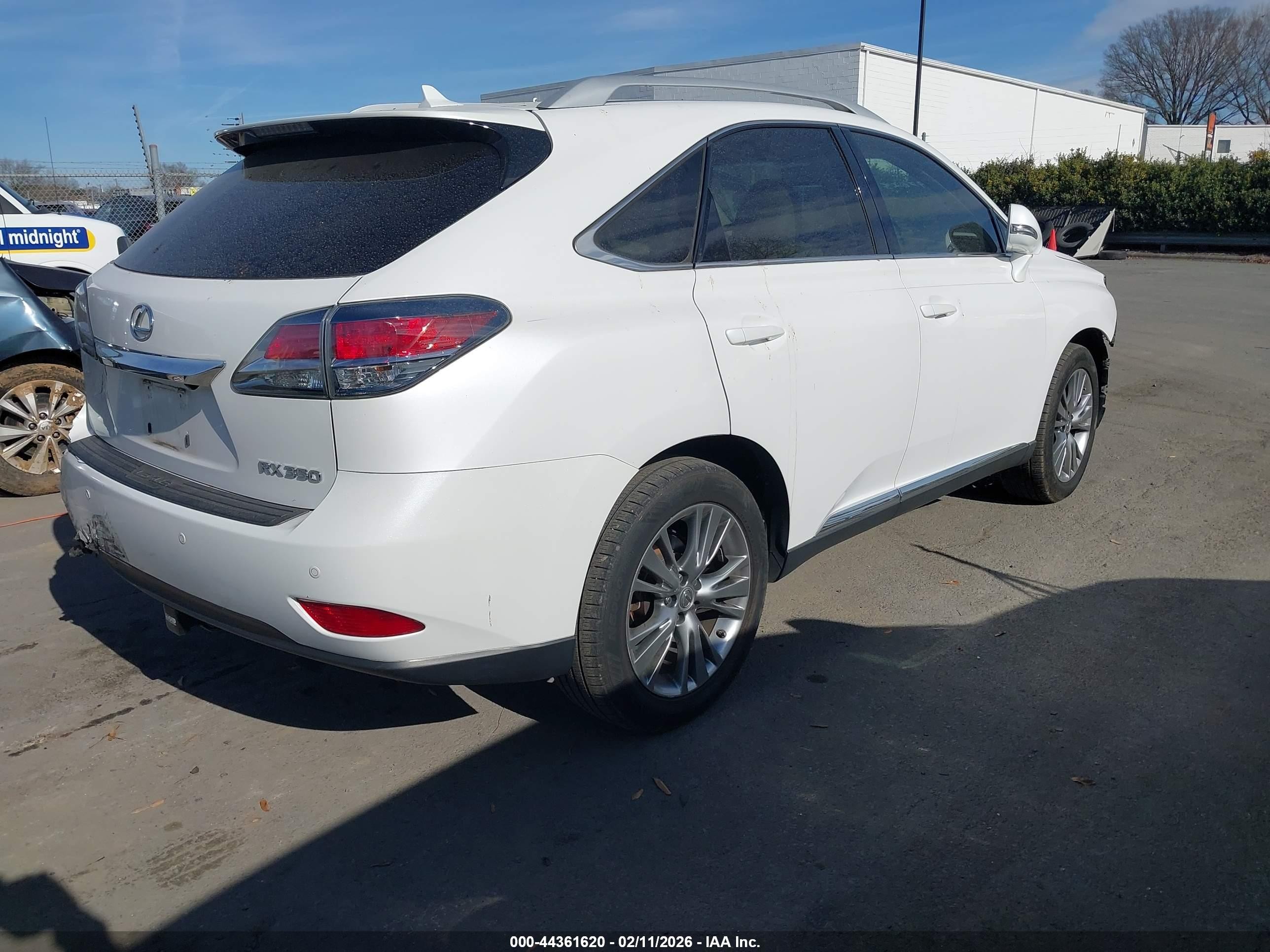 2013 Lexus Rx 350   White vin: 2T2ZK1BA0DC097625