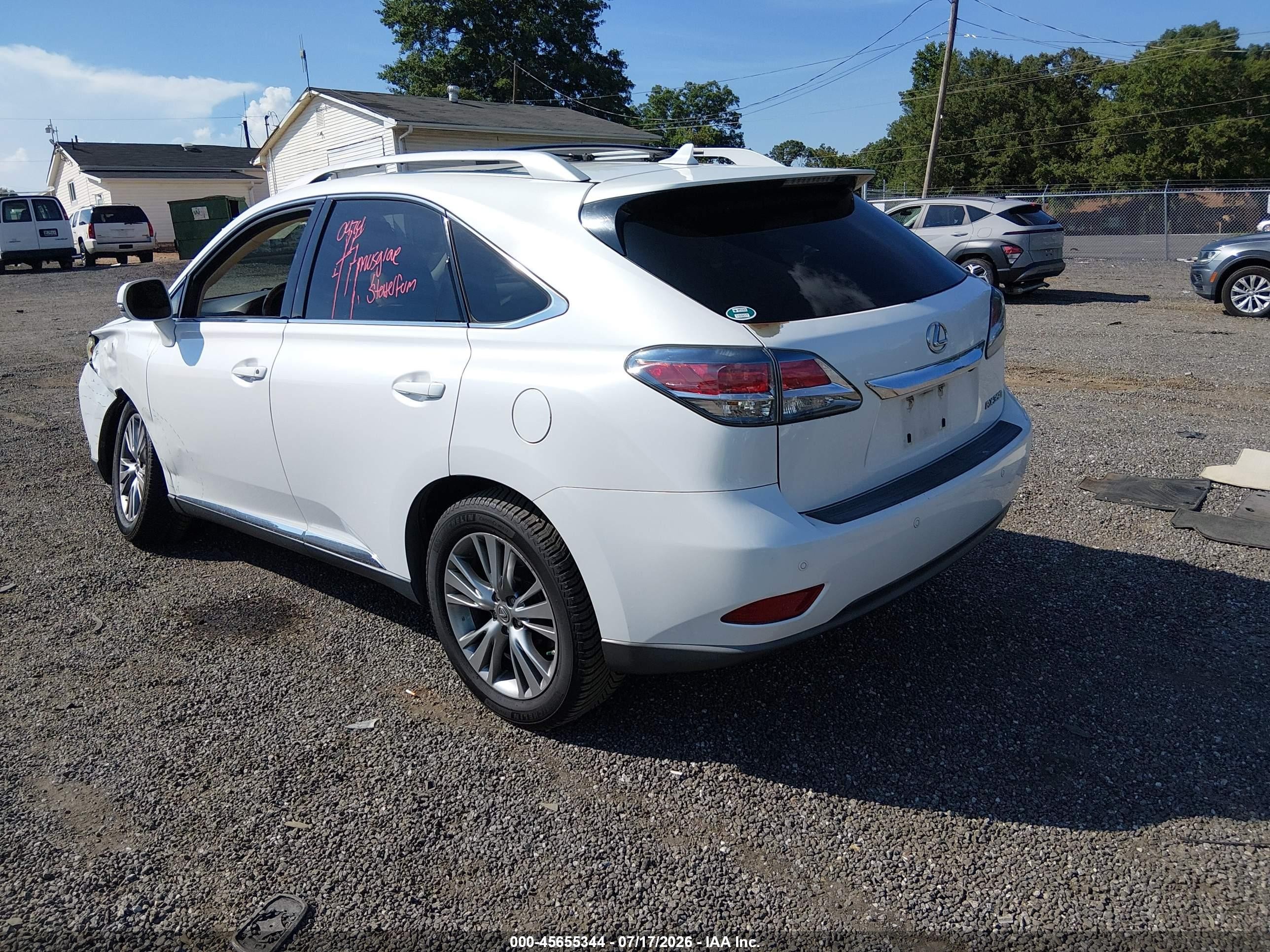2013 Lexus Rx 350   White vin: 2T2ZK1BA0DC129652