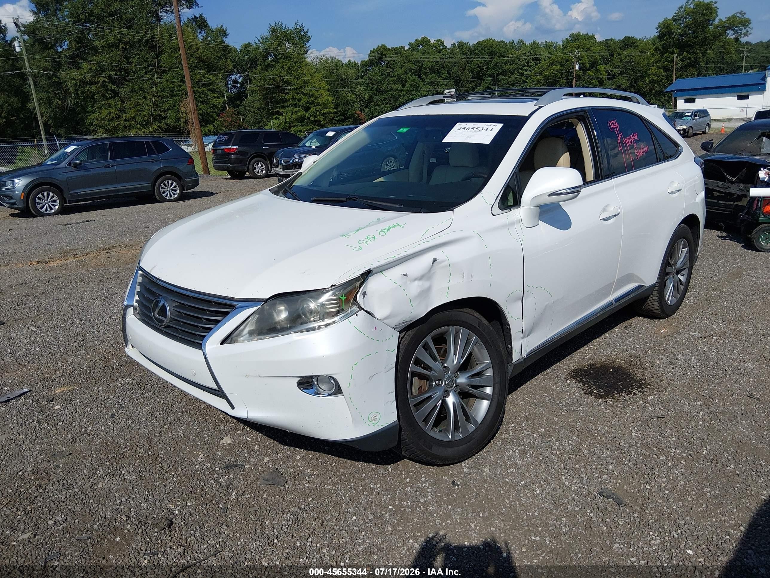 2013 Lexus Rx 350   White vin: 2T2ZK1BA0DC129652