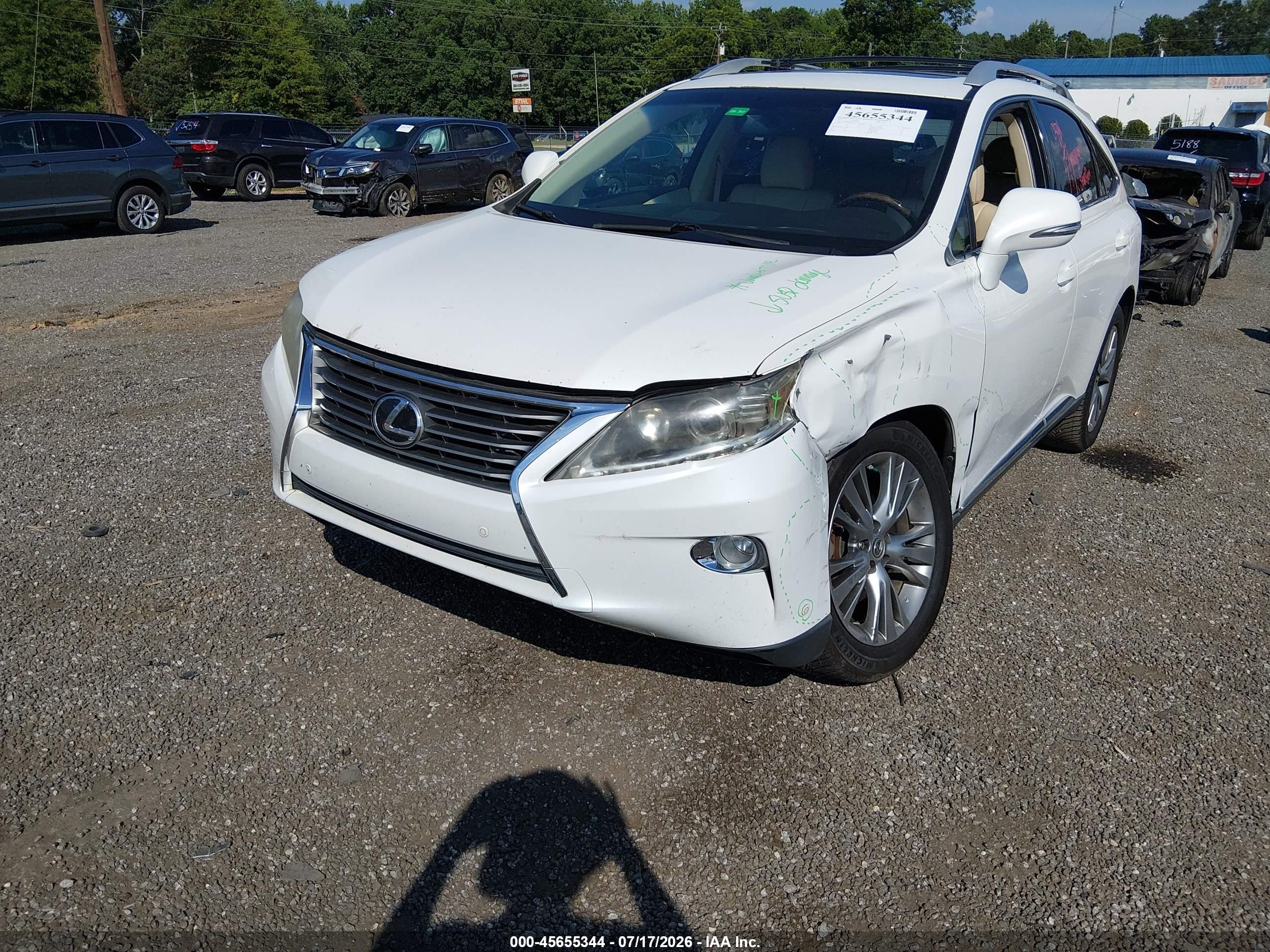 2013 Lexus Rx 350   White vin: 2T2ZK1BA0DC129652