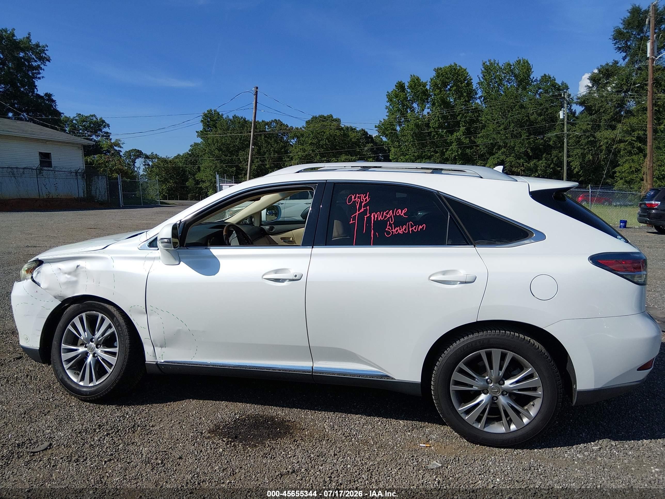2013 Lexus Rx 350   White vin: 2T2ZK1BA0DC129652