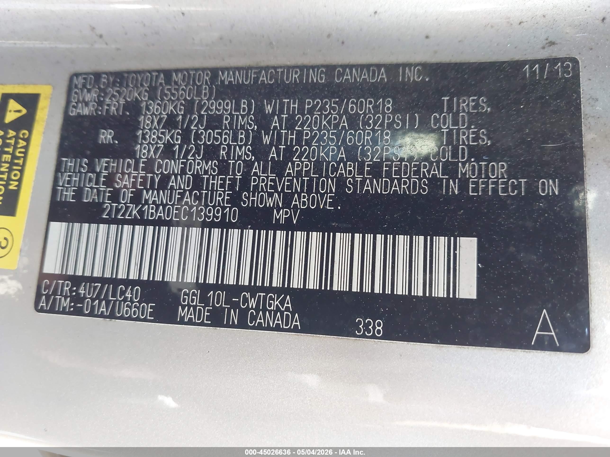 2014 Lexus Rx 350 Beige vin: 2T2ZK1BA0EC139910
