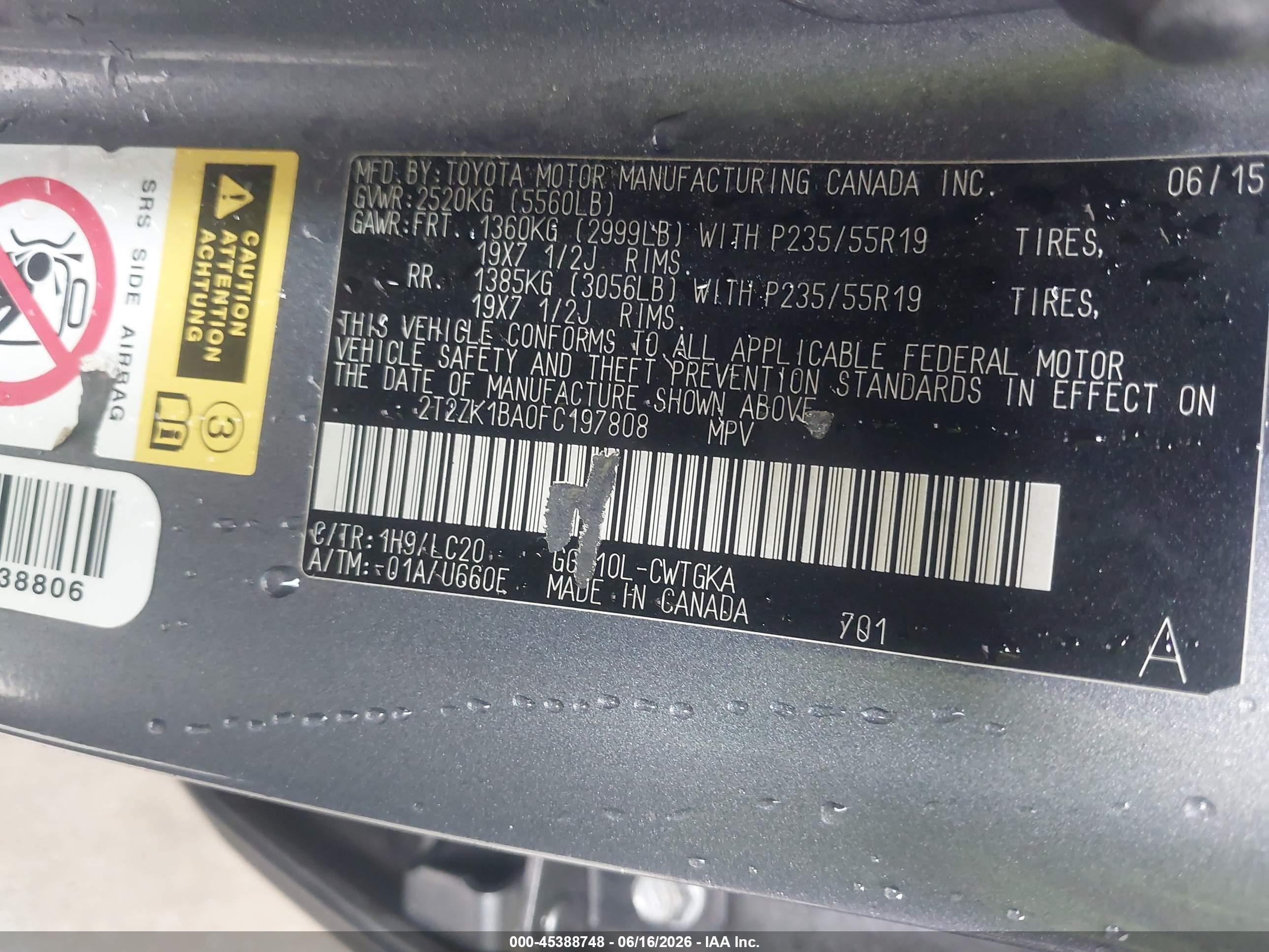 2015 Lexus Rx 350   Gray vin: 2T2ZK1BA0FC197808