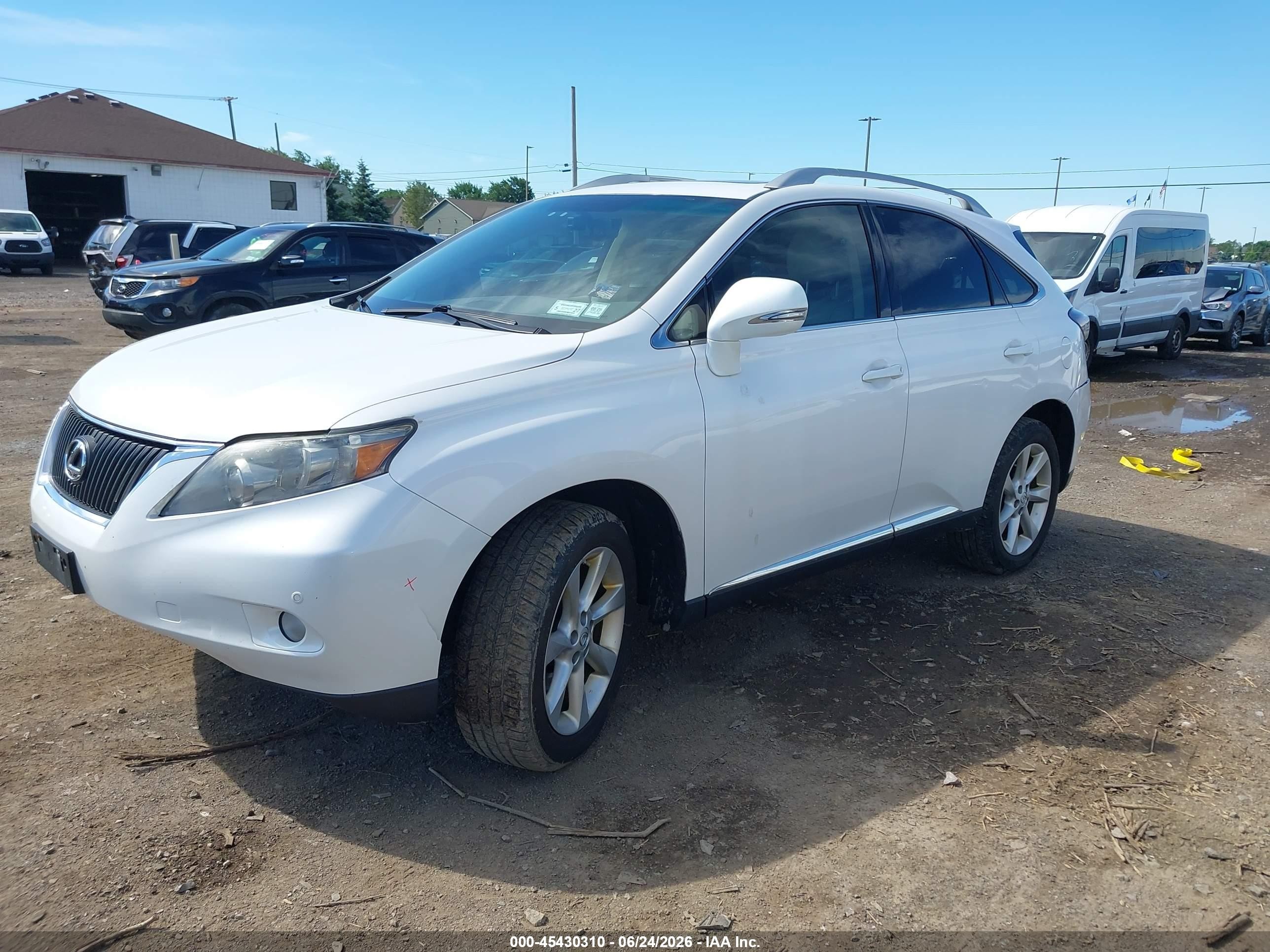 2010 Lexus Rx 350   White vin: 2T2ZK1BA1AC008513