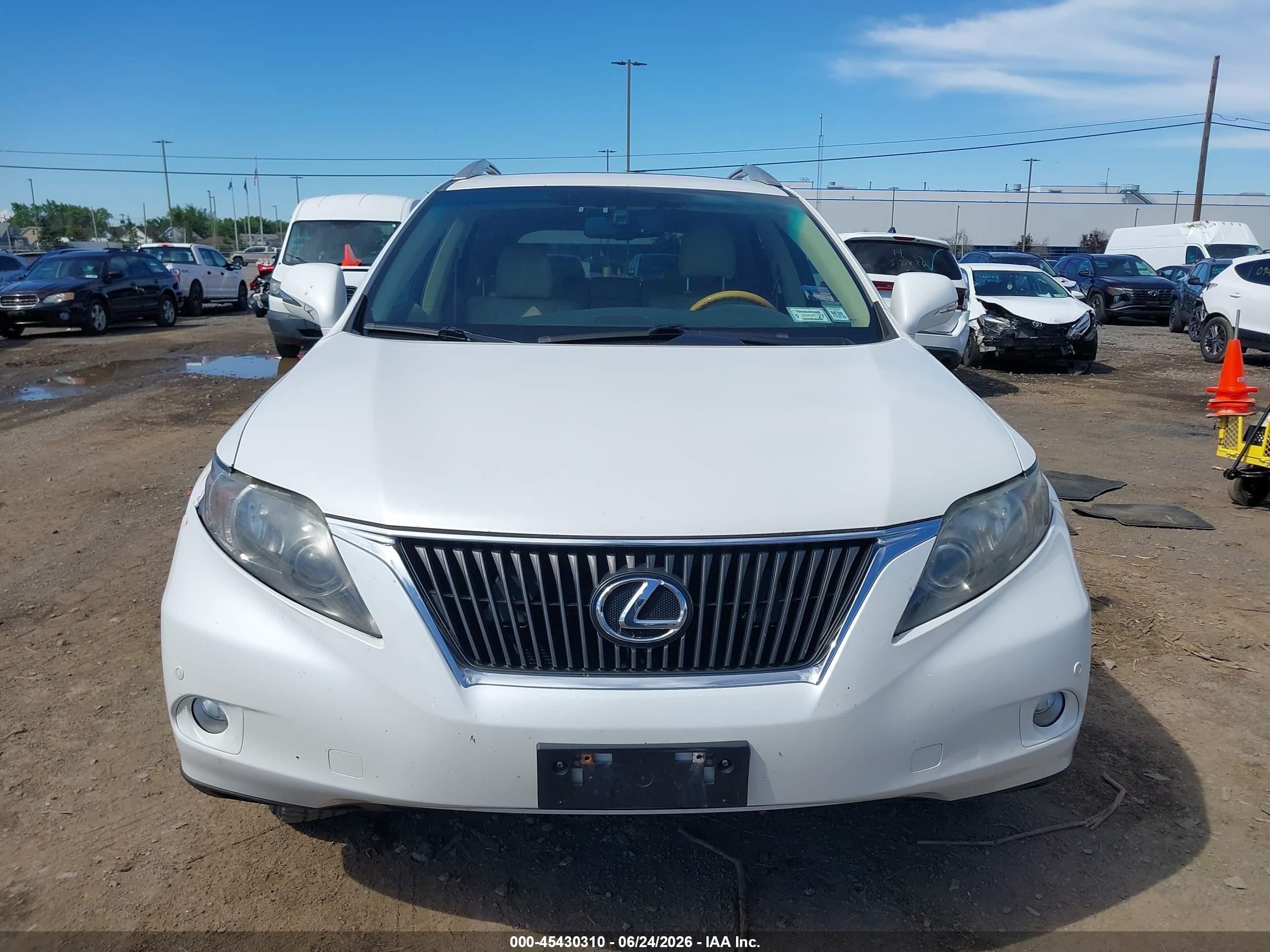 2010 Lexus Rx 350   White vin: 2T2ZK1BA1AC008513