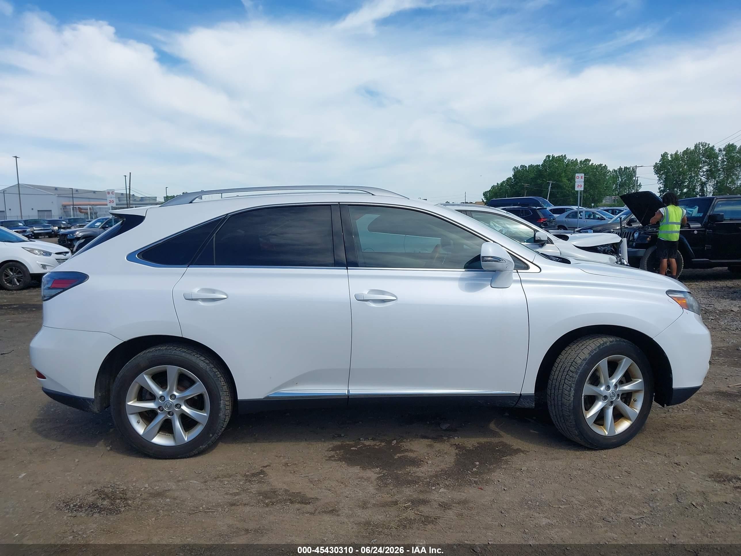 2010 Lexus Rx 350   White vin: 2T2ZK1BA1AC008513