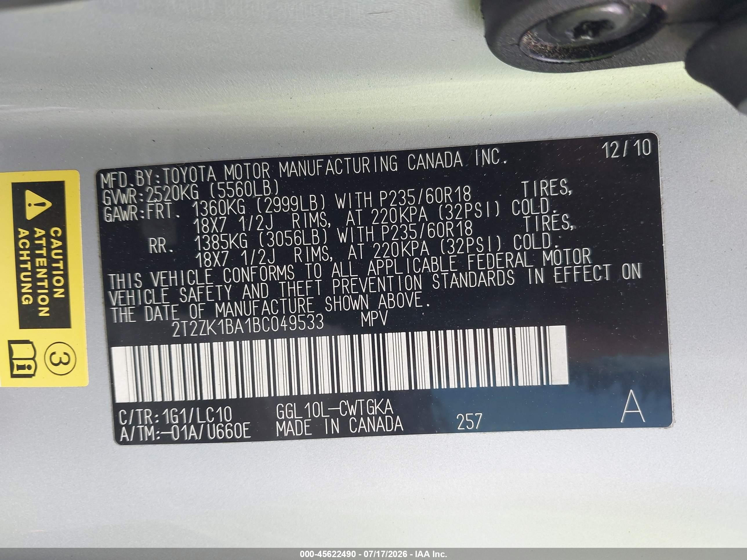 2011 Lexus Rx 350   Silver vin: 2T2ZK1BA1BC049533