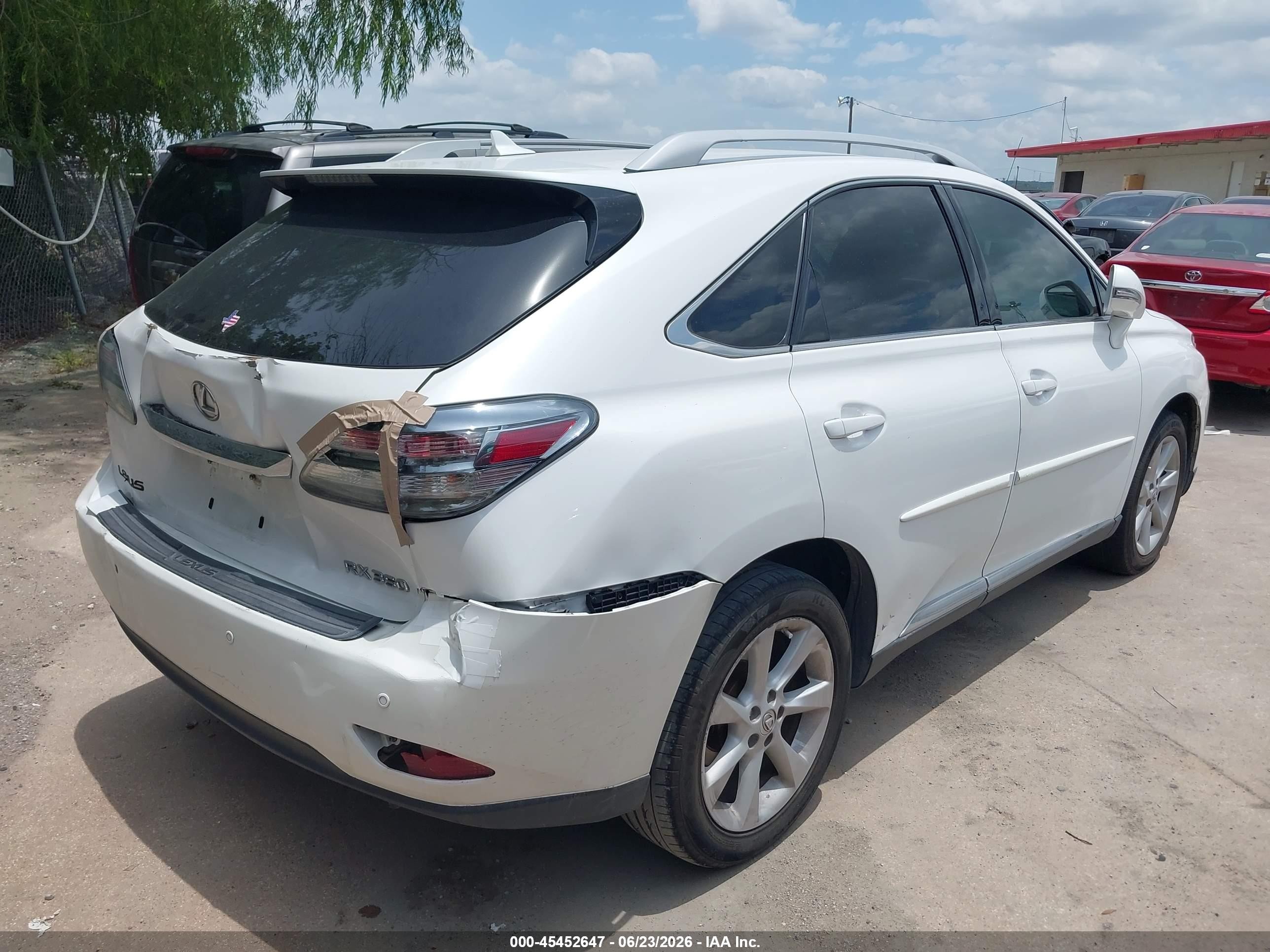2012 Lexus Rx 350   White vin: 2T2ZK1BA1CC082050
