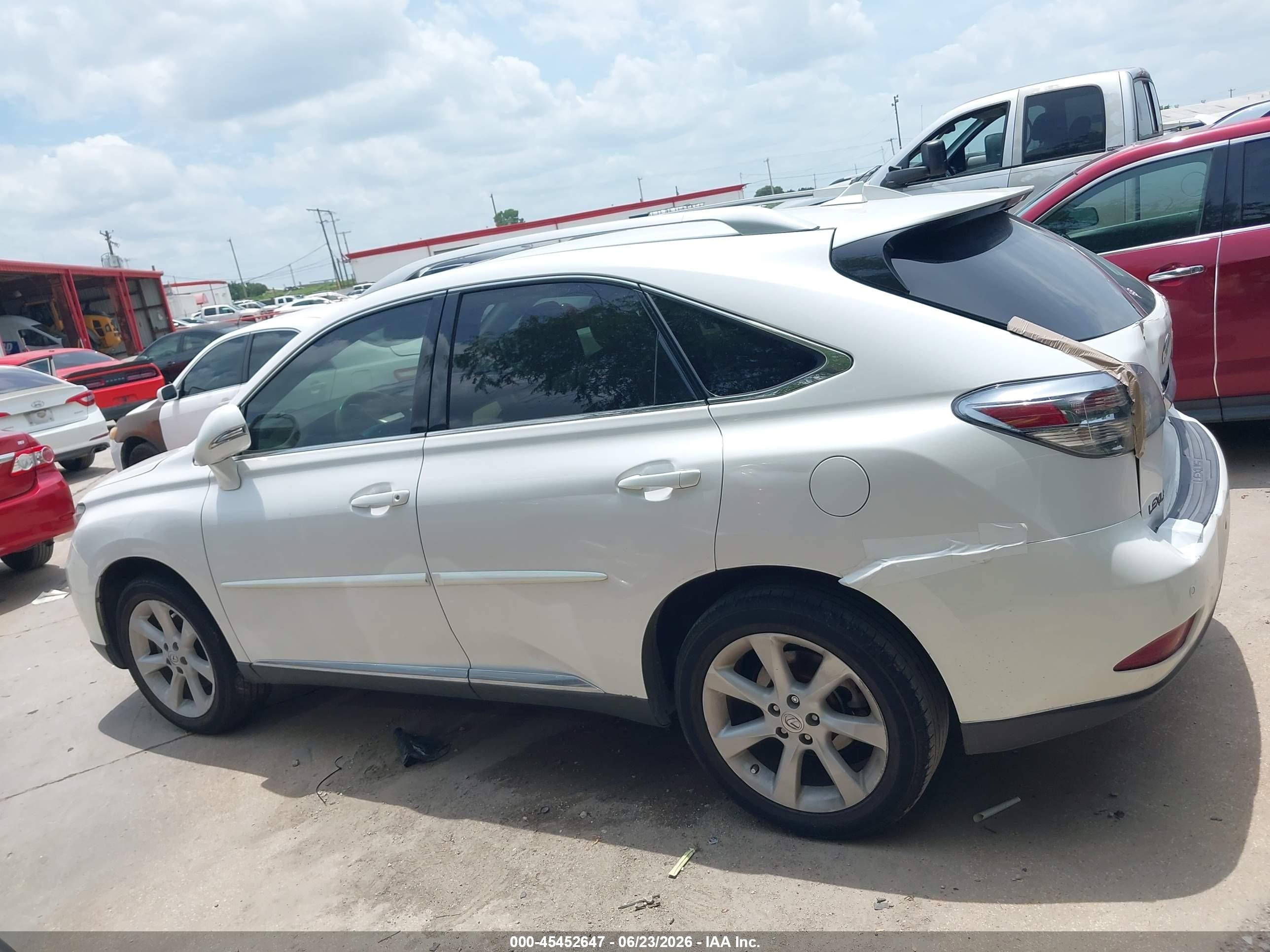 2012 Lexus Rx 350   White vin: 2T2ZK1BA1CC082050