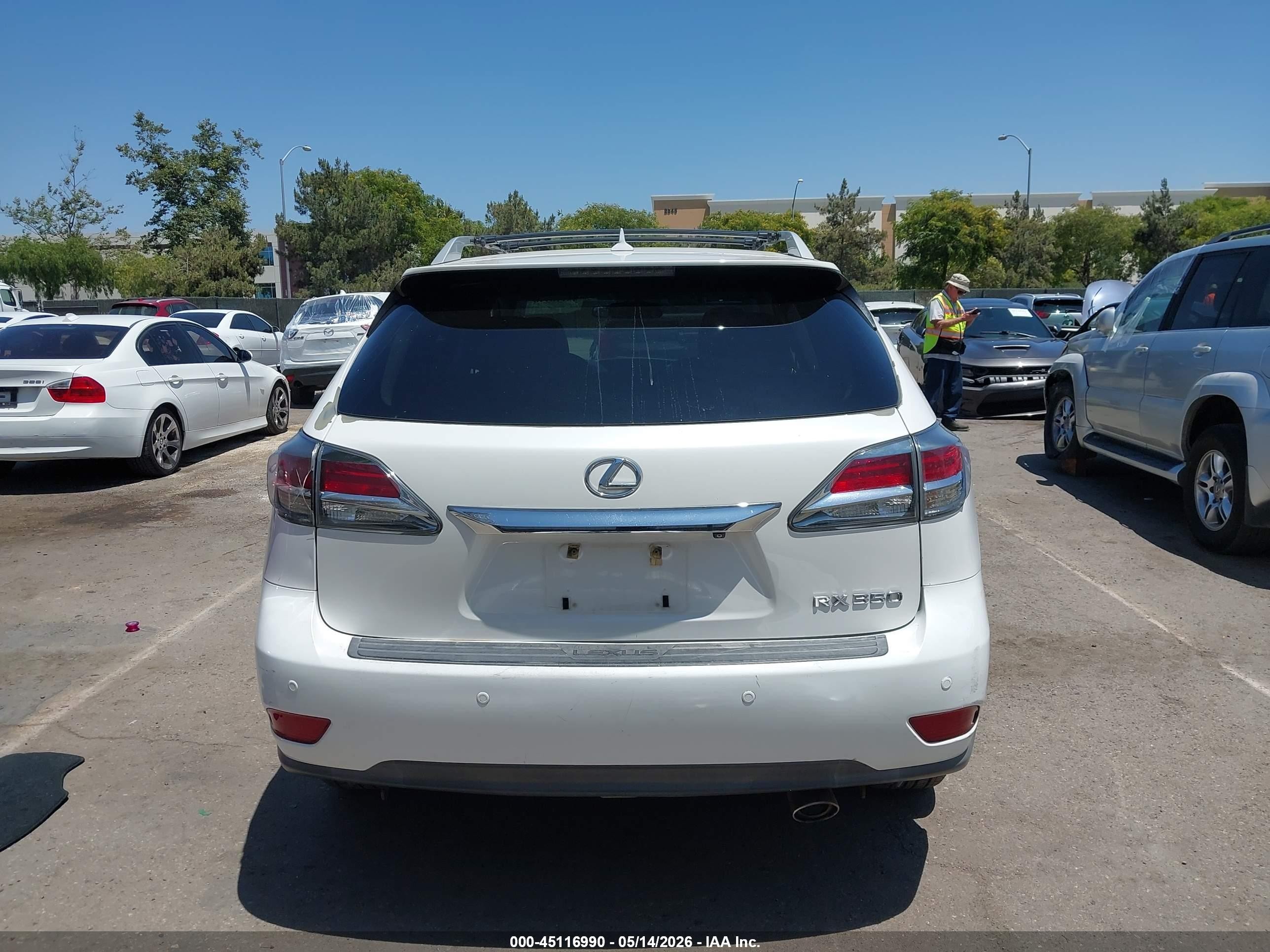 2013 Lexus Rx 350 White vin: 2T2ZK1BA1DC111595