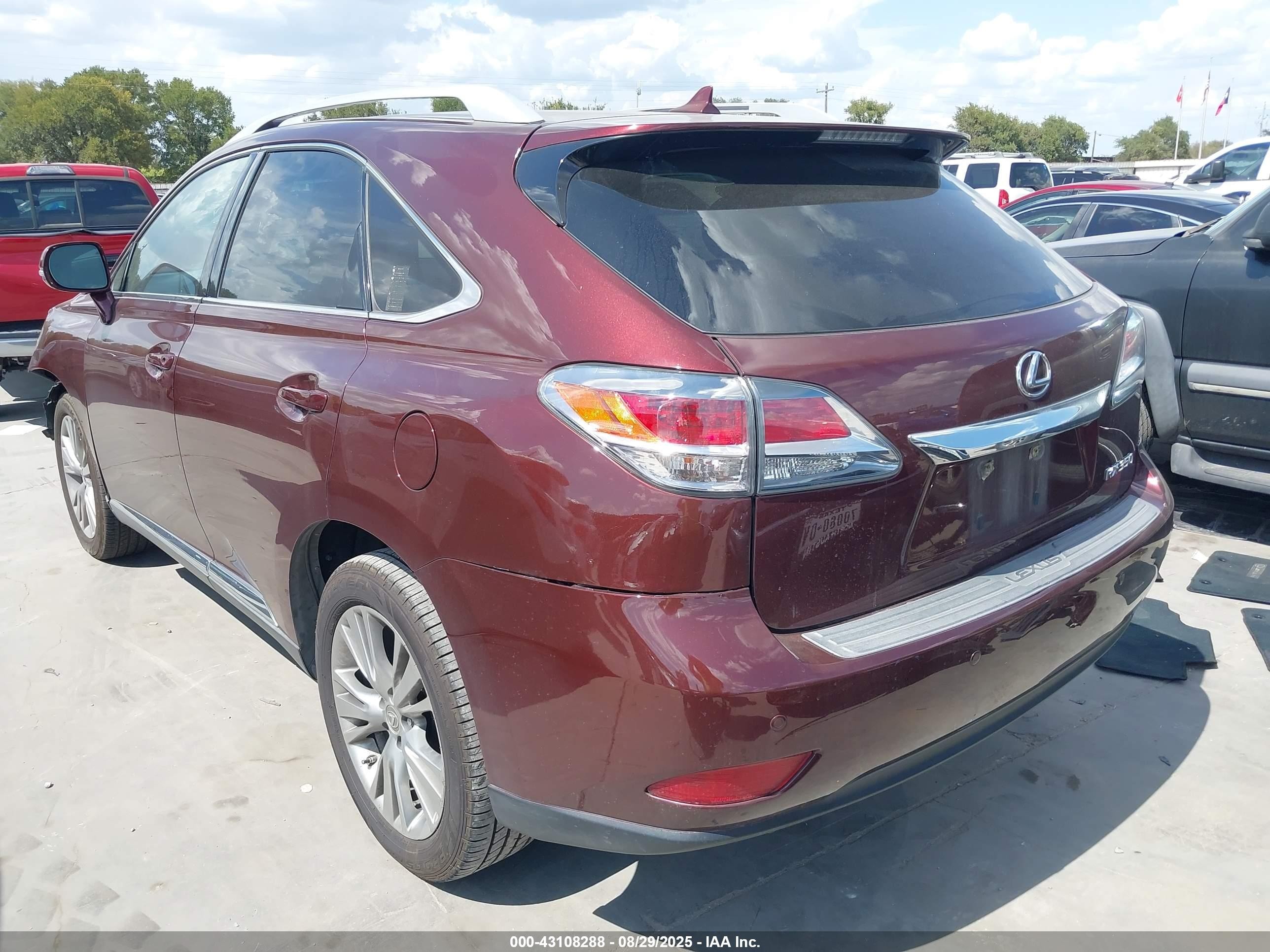 2013 Lexus Rx 350 Темно-бордовый vin: 2T2ZK1BA1DC124959