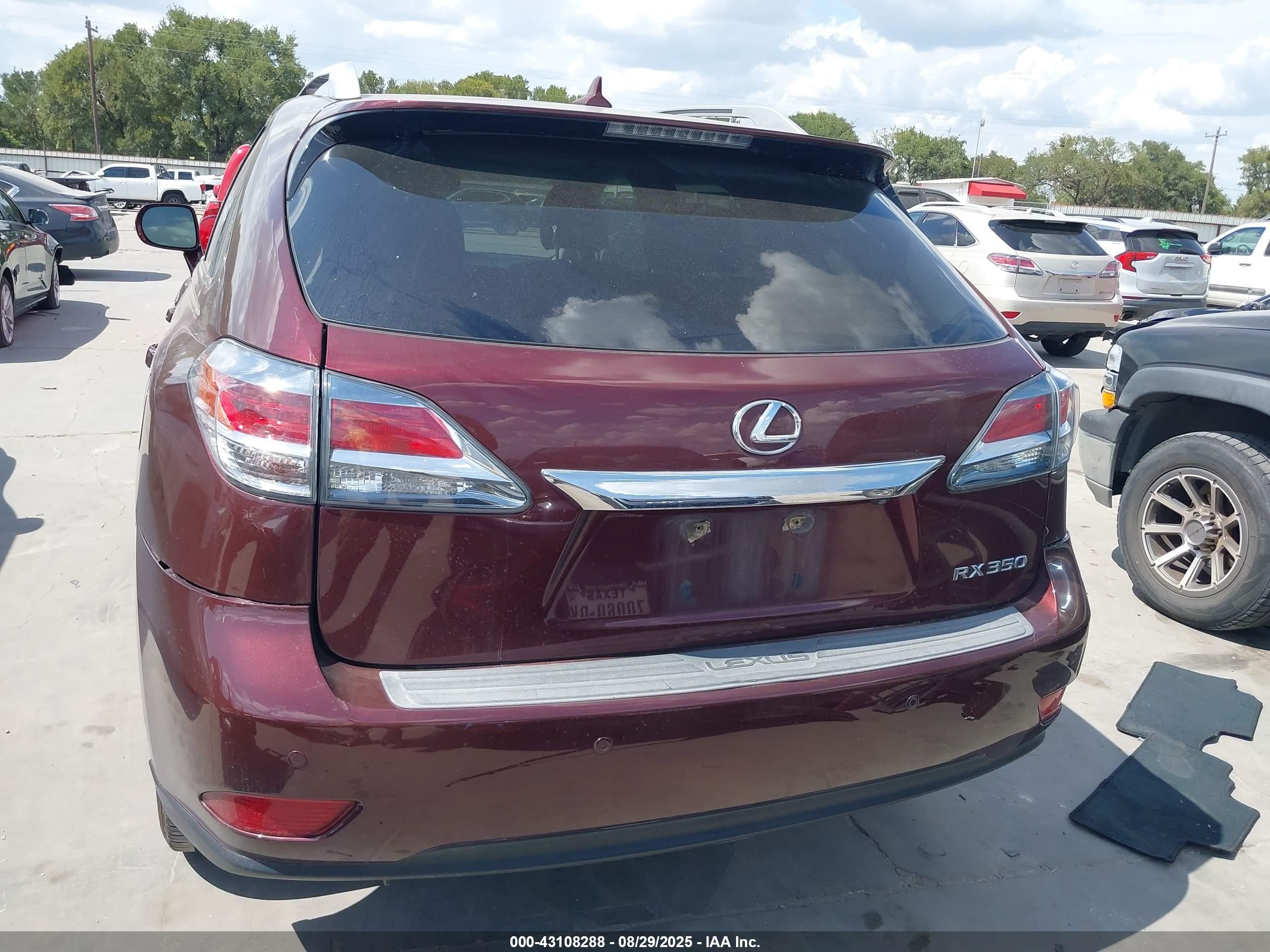 2013 Lexus Rx 350 Темно-бордовый vin: 2T2ZK1BA1DC124959