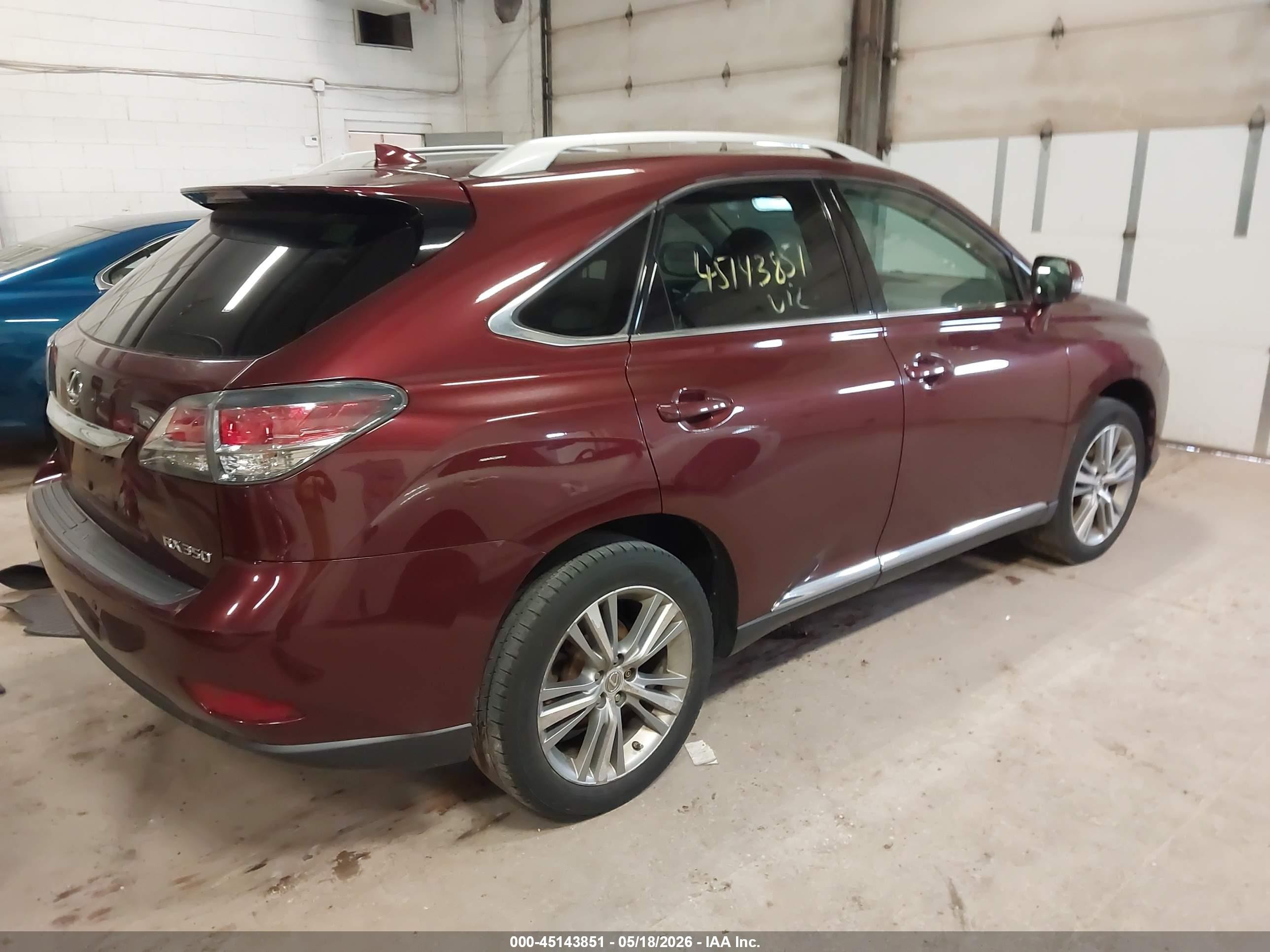 2015 Lexus Rx 350   Burgundy vin: 2T2ZK1BA1FC164445