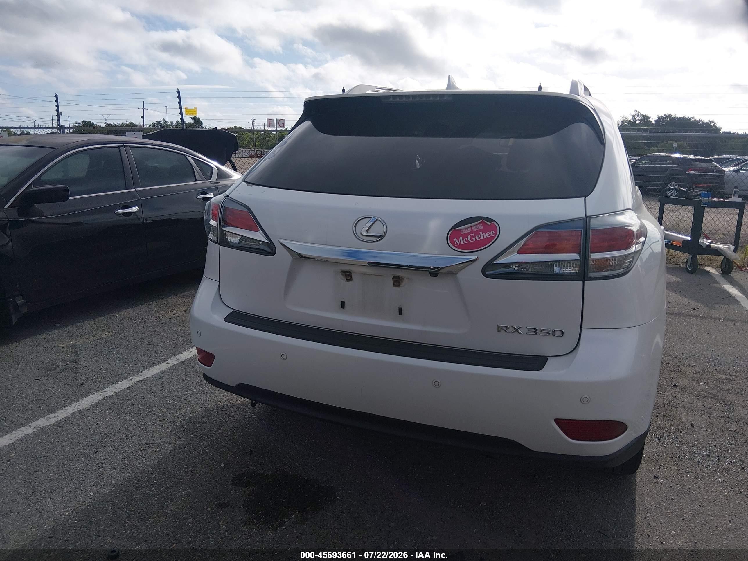 2015 Lexus Rx 350   White vin: 2T2ZK1BA1FC174053