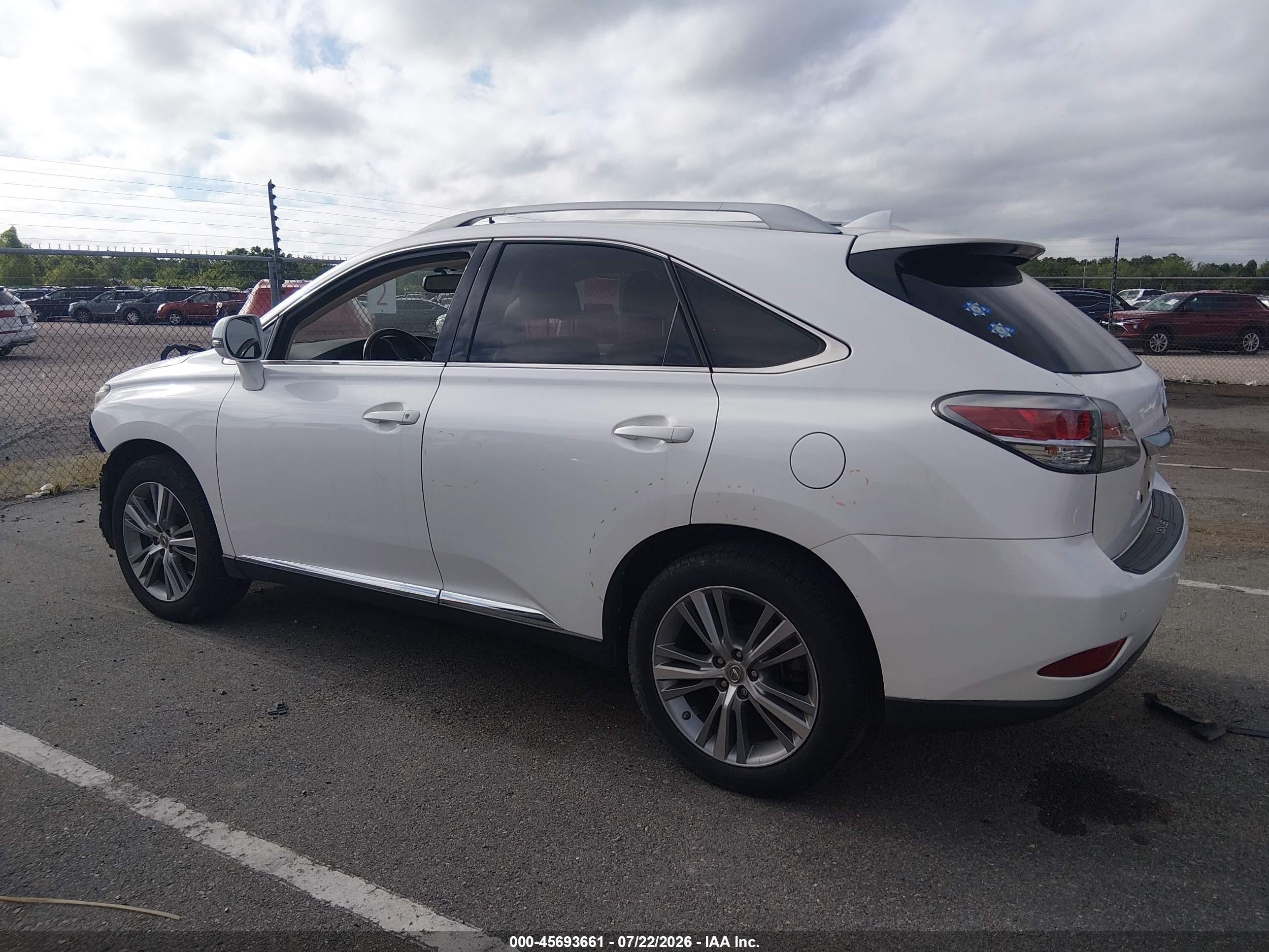 2015 Lexus Rx 350   White vin: 2T2ZK1BA1FC174053