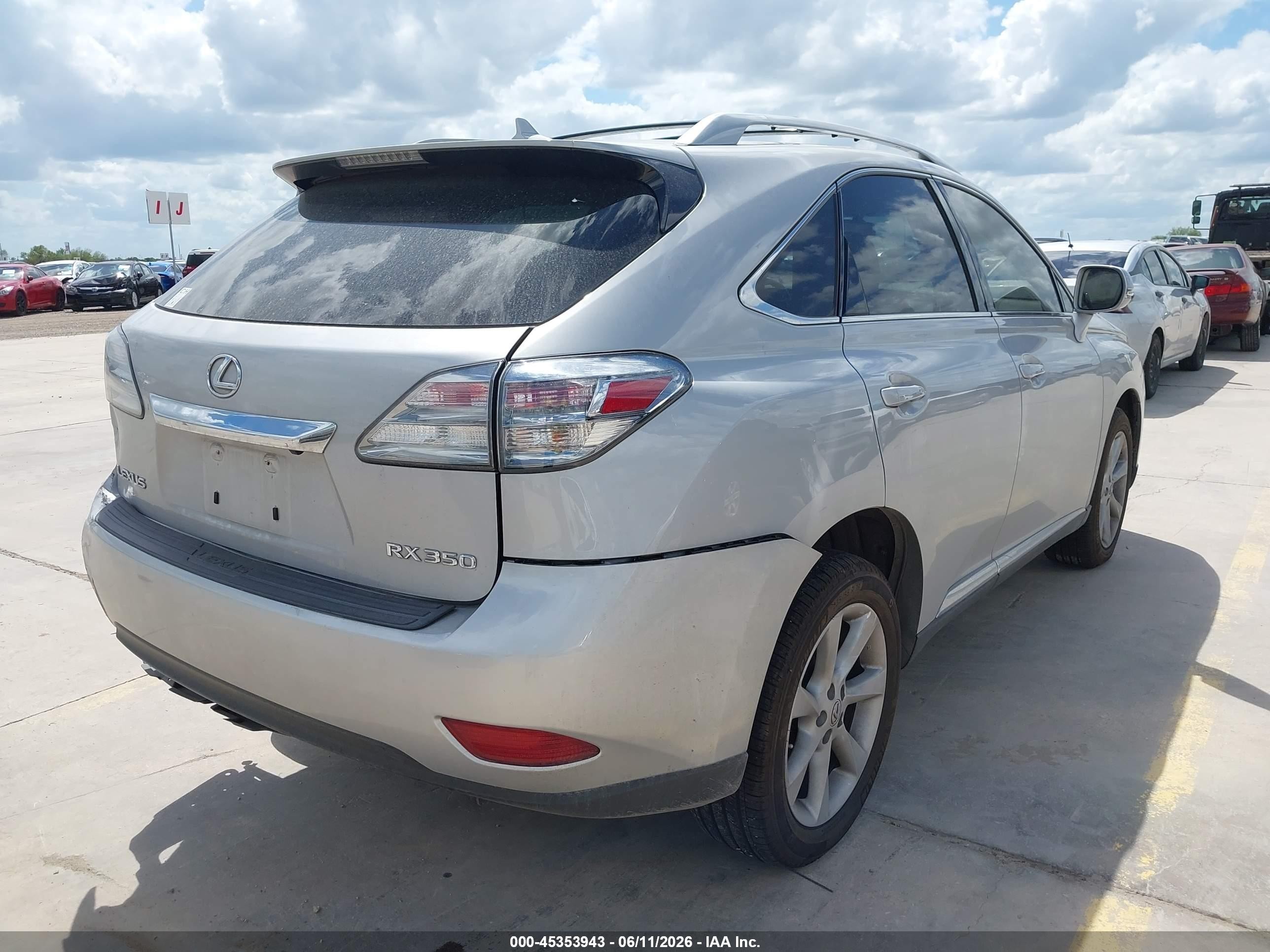 2010 Lexus Rx 350   Silver vin: 2T2ZK1BA2AC004518