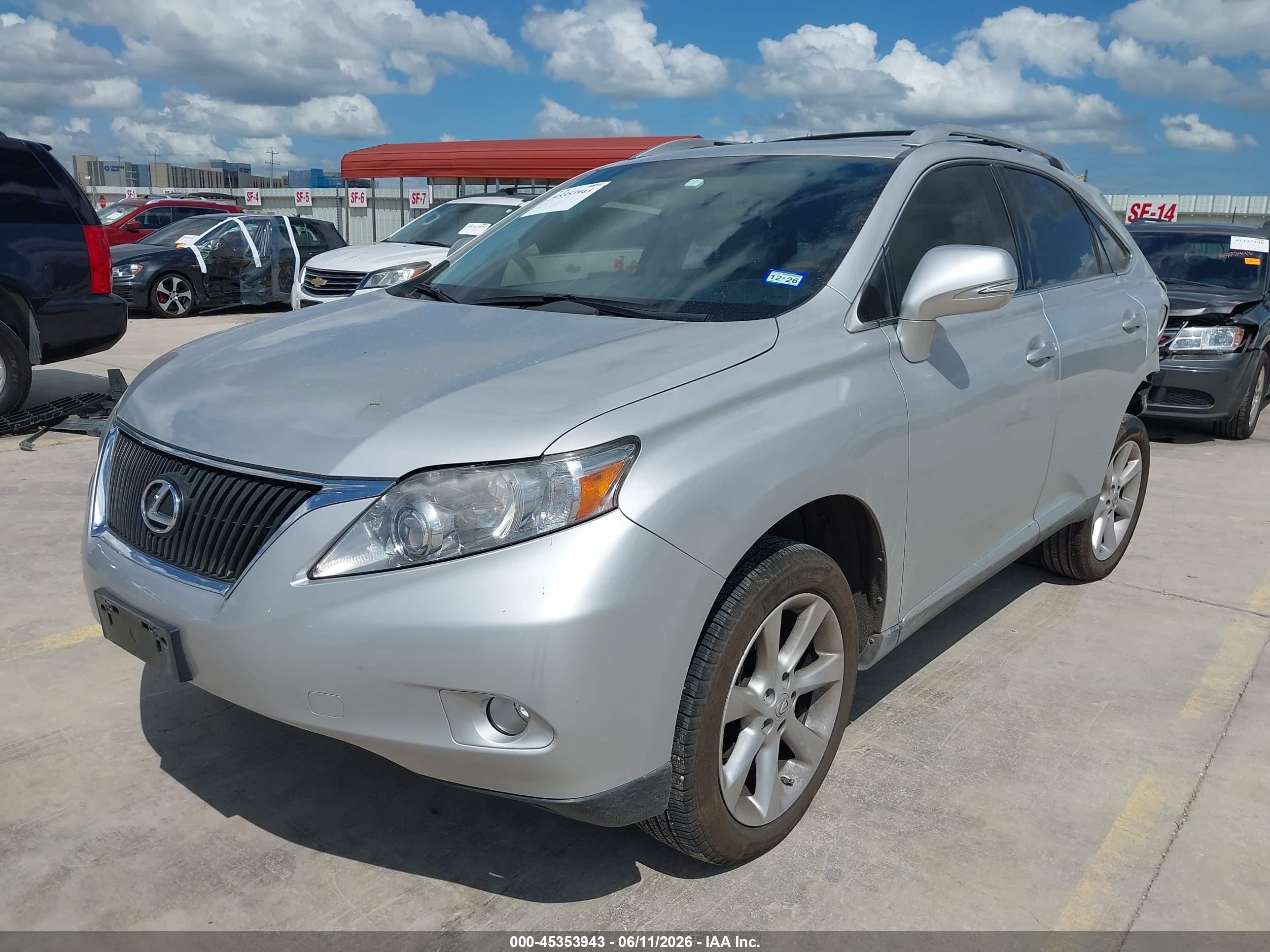 2010 Lexus Rx 350   Silver vin: 2T2ZK1BA2AC004518