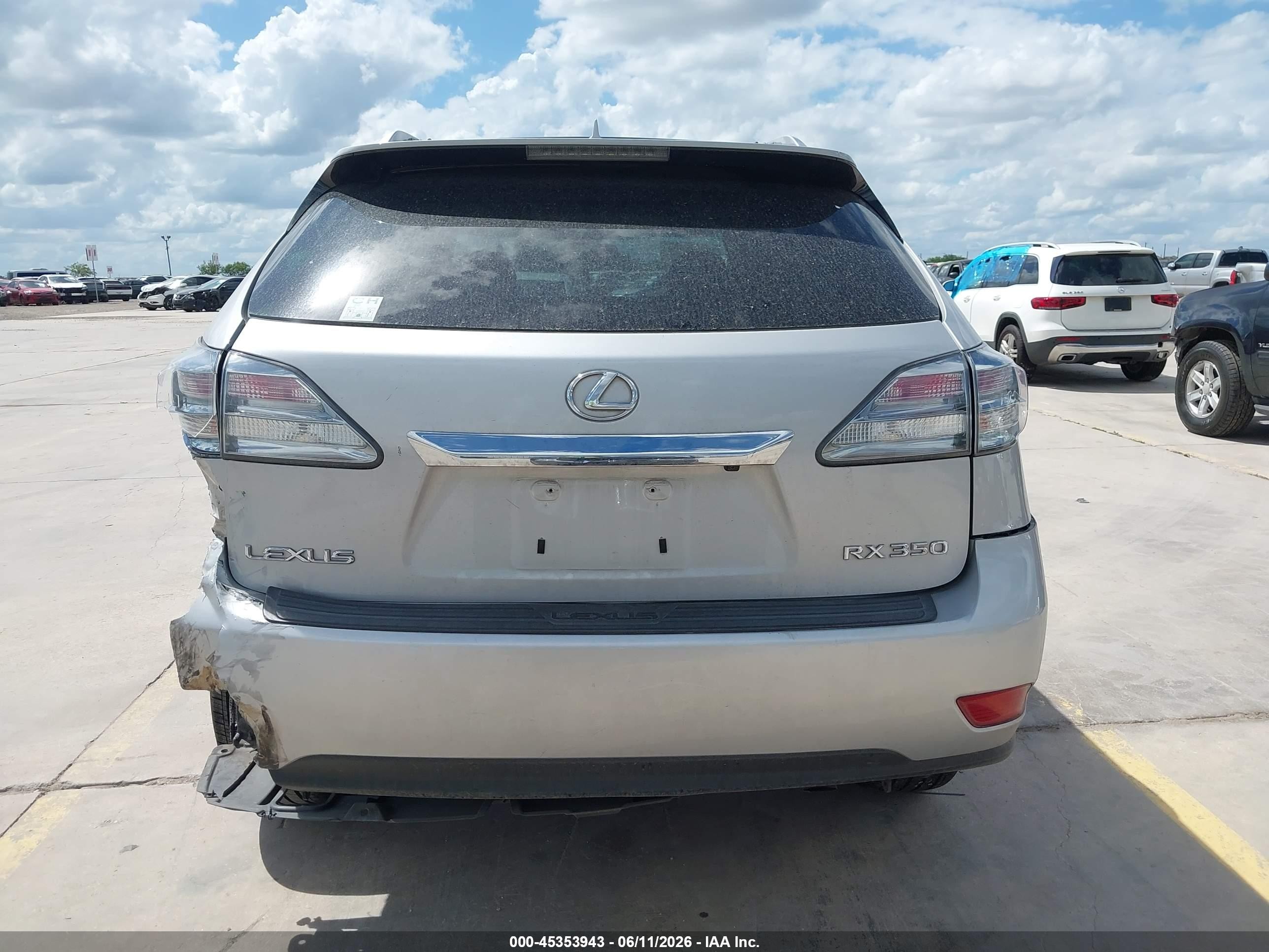 2010 Lexus Rx 350   Silver vin: 2T2ZK1BA2AC004518
