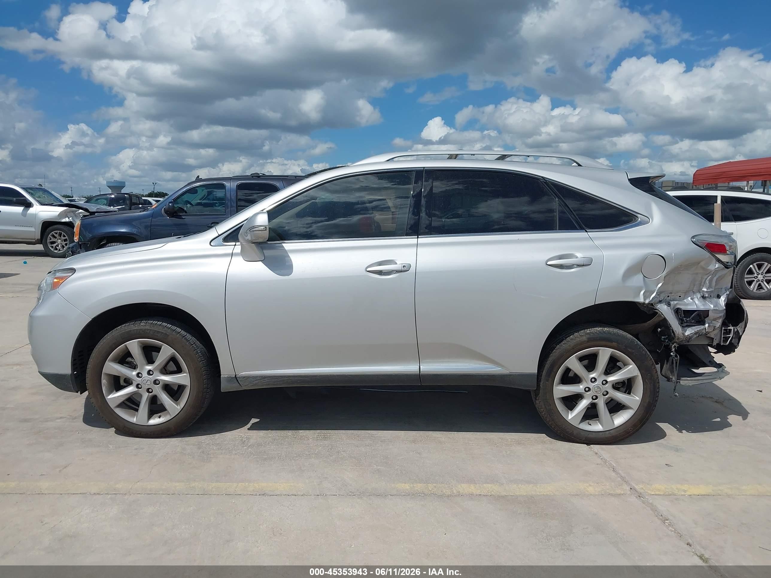 2010 Lexus Rx 350   Silver vin: 2T2ZK1BA2AC004518