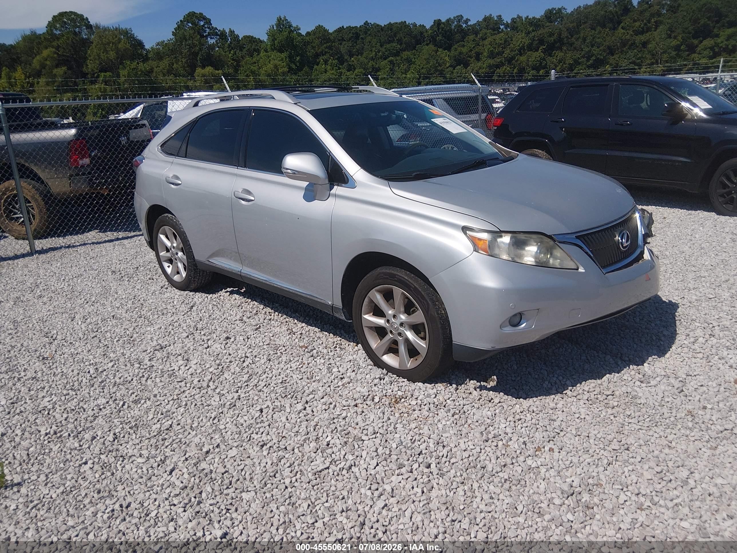 2010 Lexus Rx 350   Silver vin: 2T2ZK1BA2AC011971