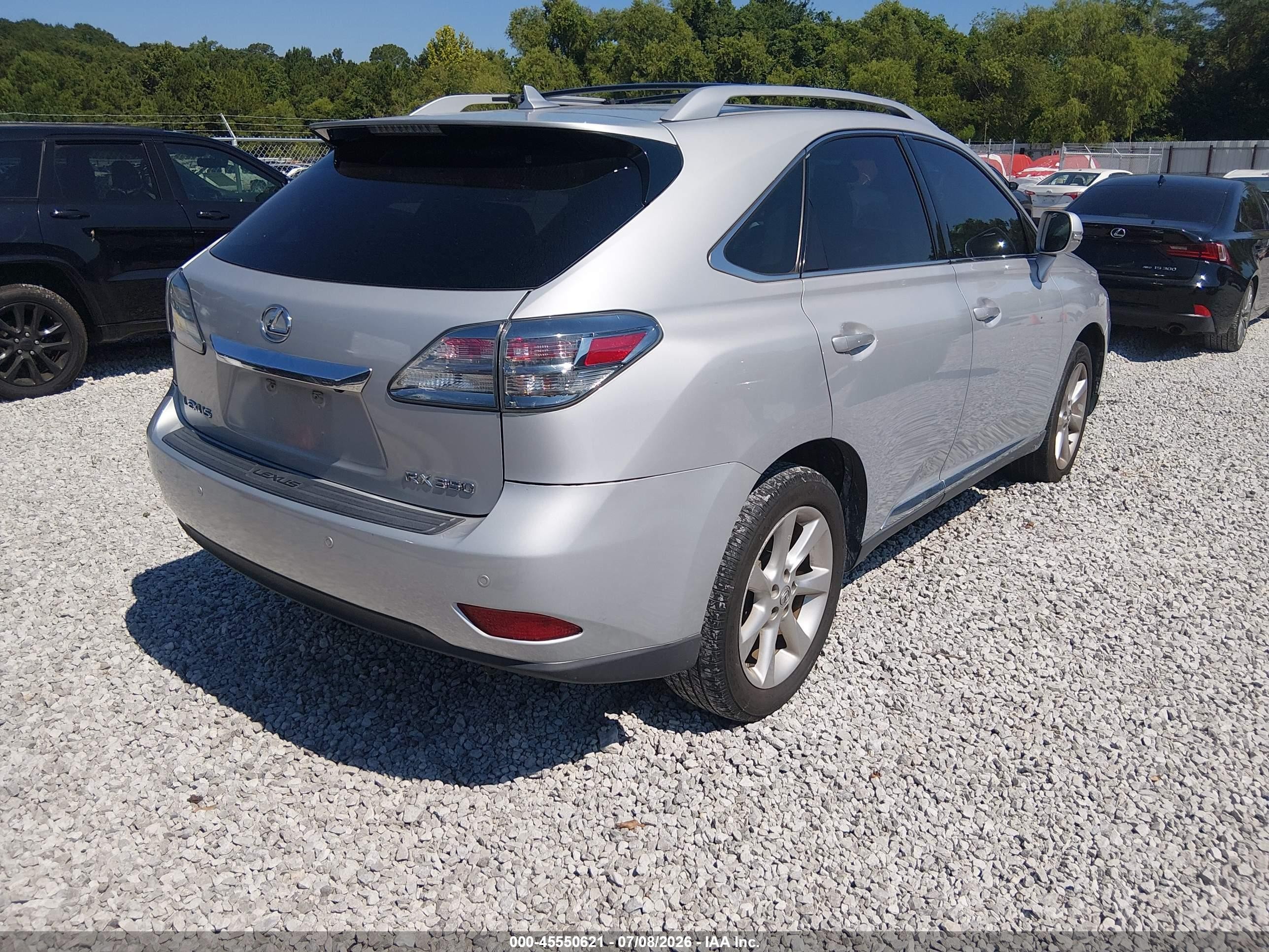 2010 Lexus Rx 350   Silver vin: 2T2ZK1BA2AC011971