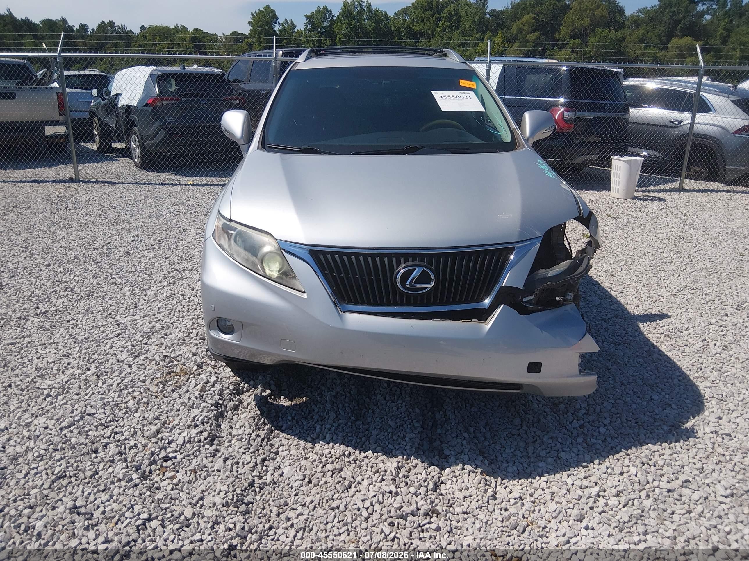 2010 Lexus Rx 350   Silver vin: 2T2ZK1BA2AC011971