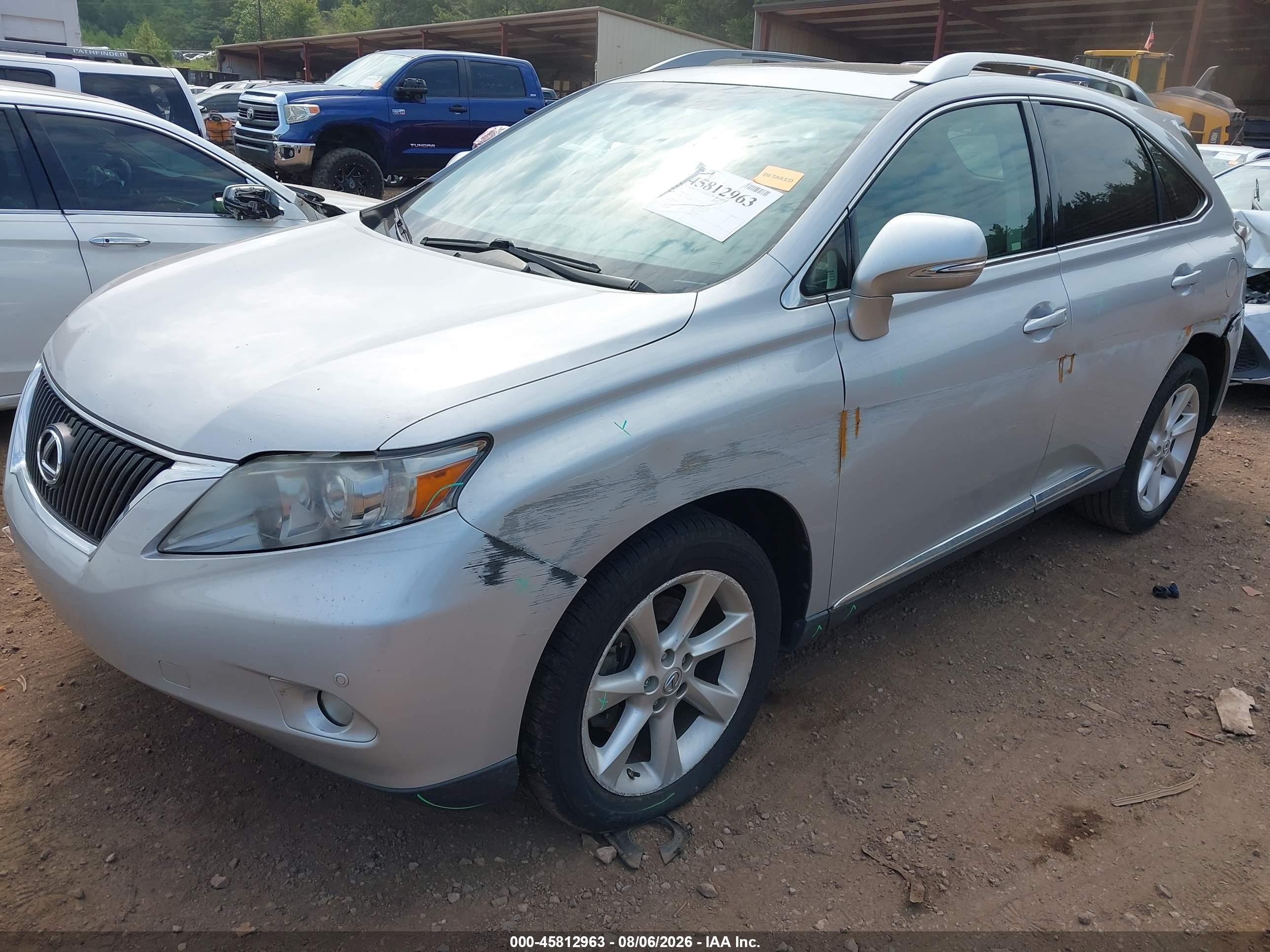 2010 Lexus Rx 350   Silver vin: 2T2ZK1BA2AC021450