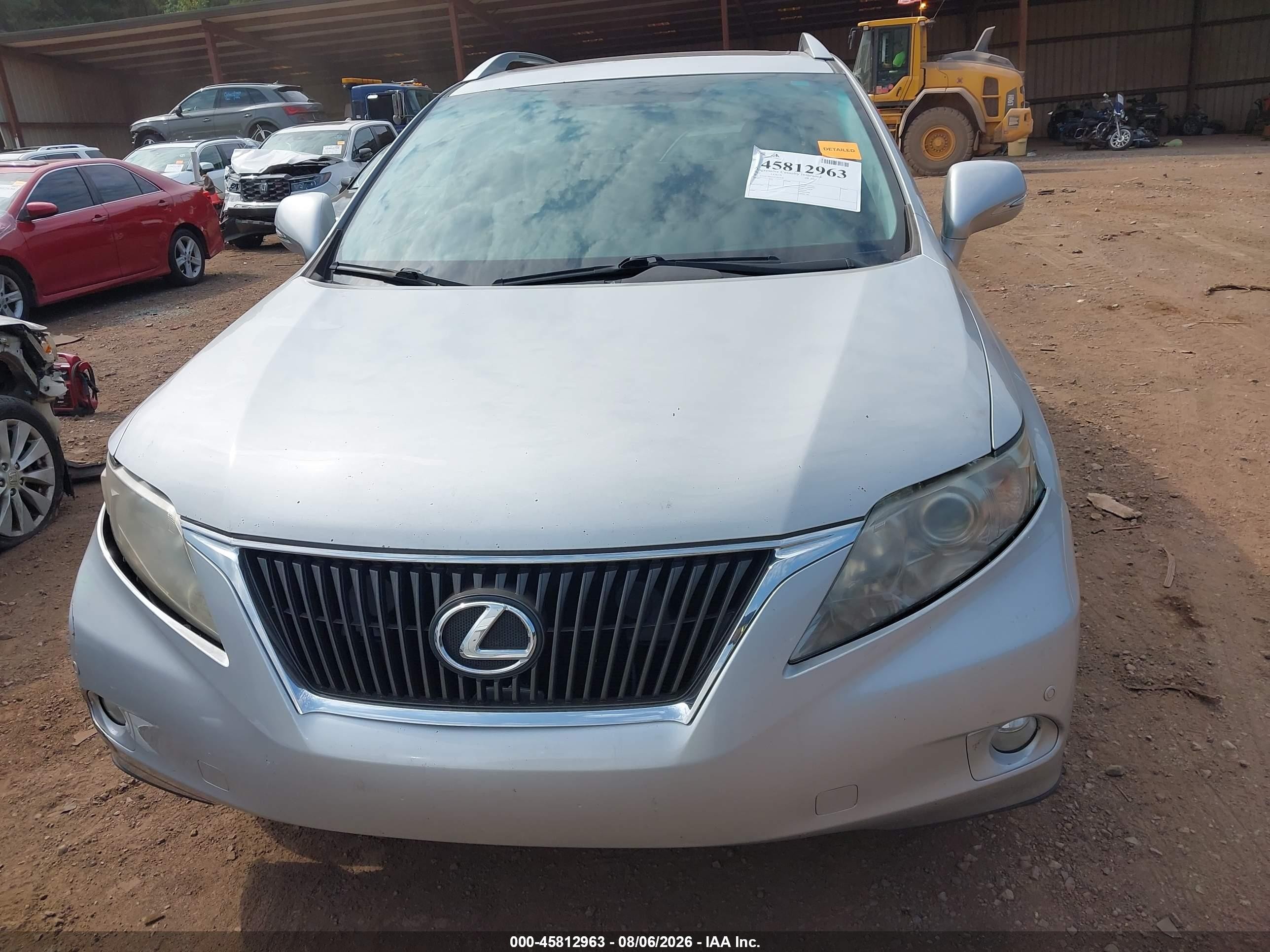2010 Lexus Rx 350   Silver vin: 2T2ZK1BA2AC021450