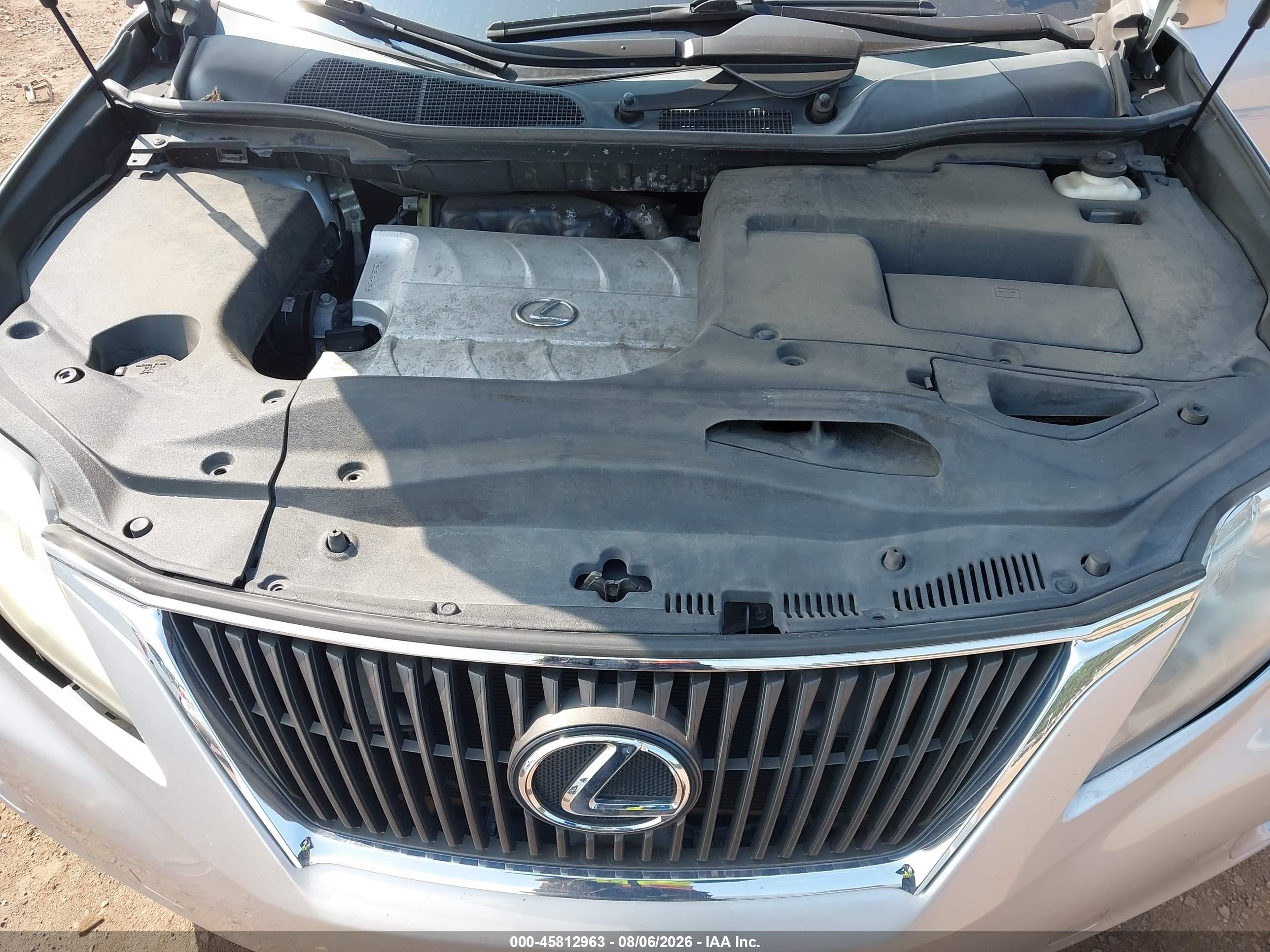 2010 Lexus Rx 350   Silver vin: 2T2ZK1BA2AC021450