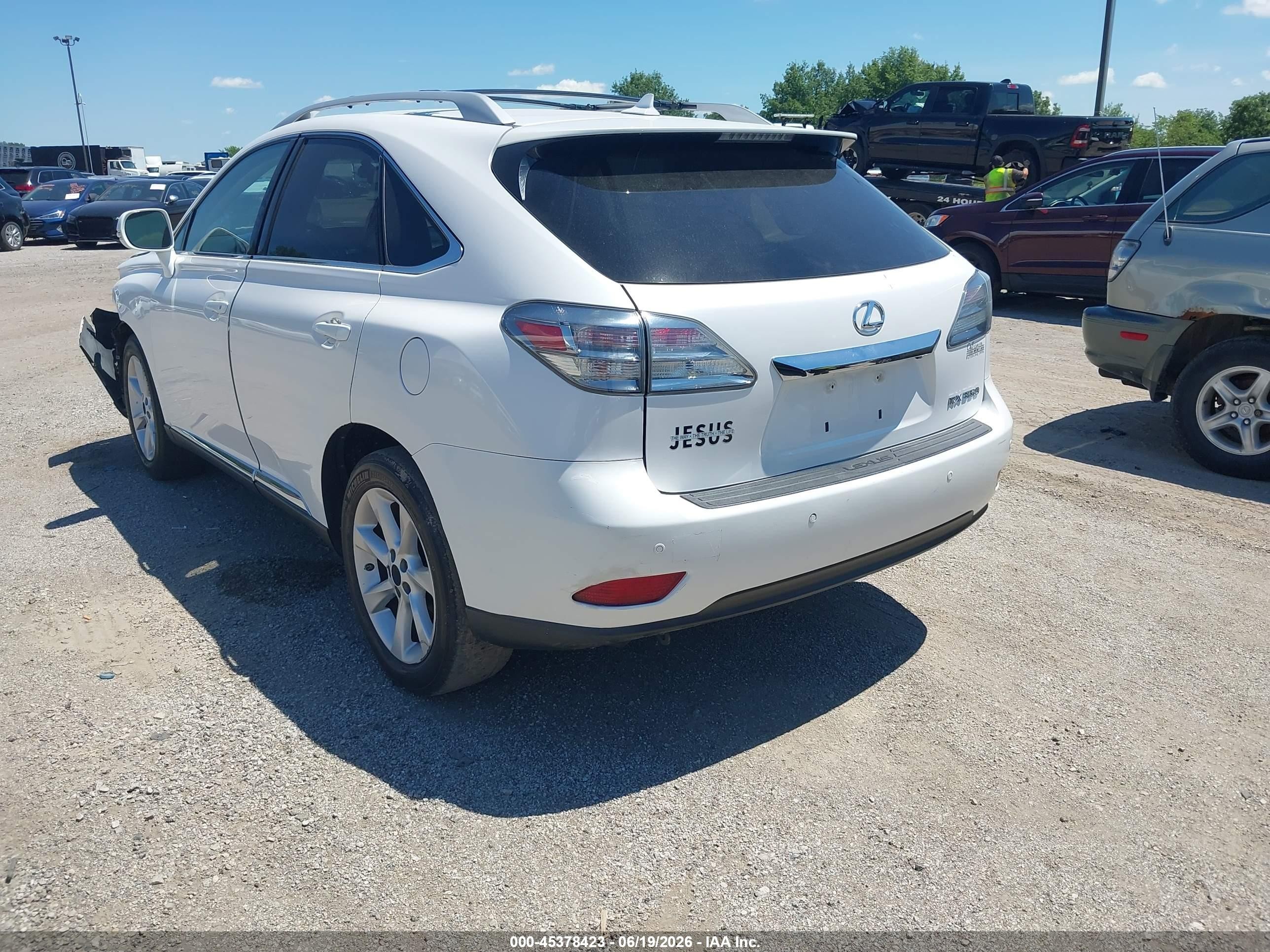 2011 Lexus Rx 350   White vin: 2T2ZK1BA2BC059309