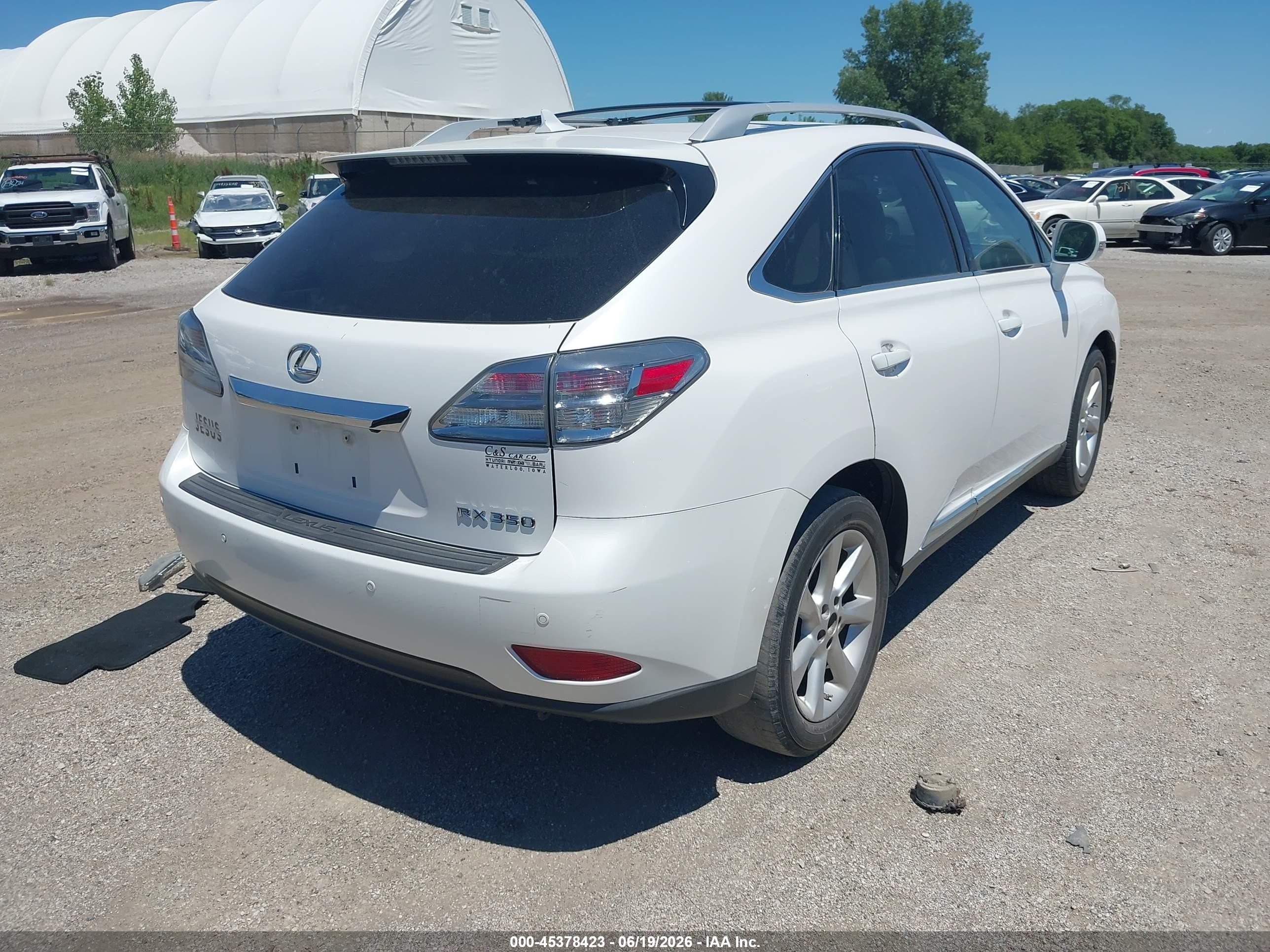 2011 Lexus Rx 350   White vin: 2T2ZK1BA2BC059309