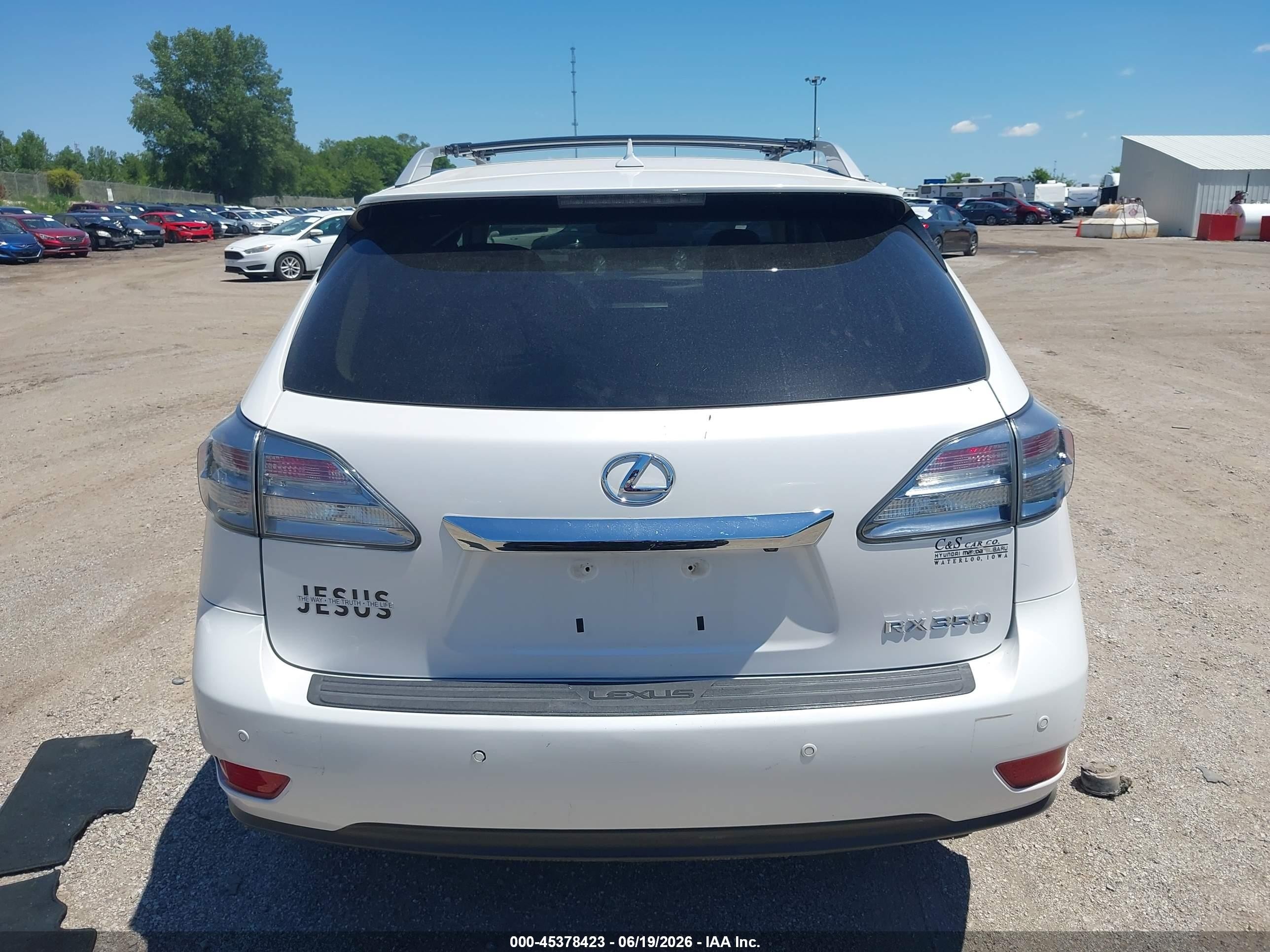 2011 Lexus Rx 350   White vin: 2T2ZK1BA2BC059309